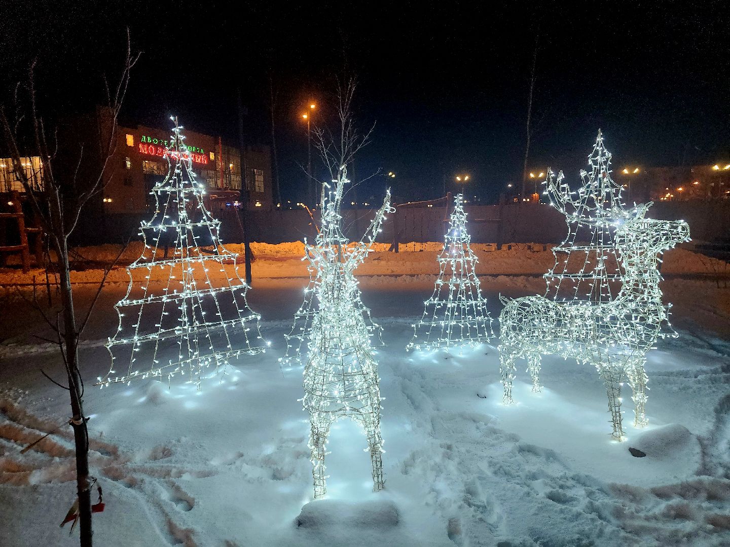 вертикалки, куровское, орехово-зуевский округ, новогоднее оформление, детский сквер,