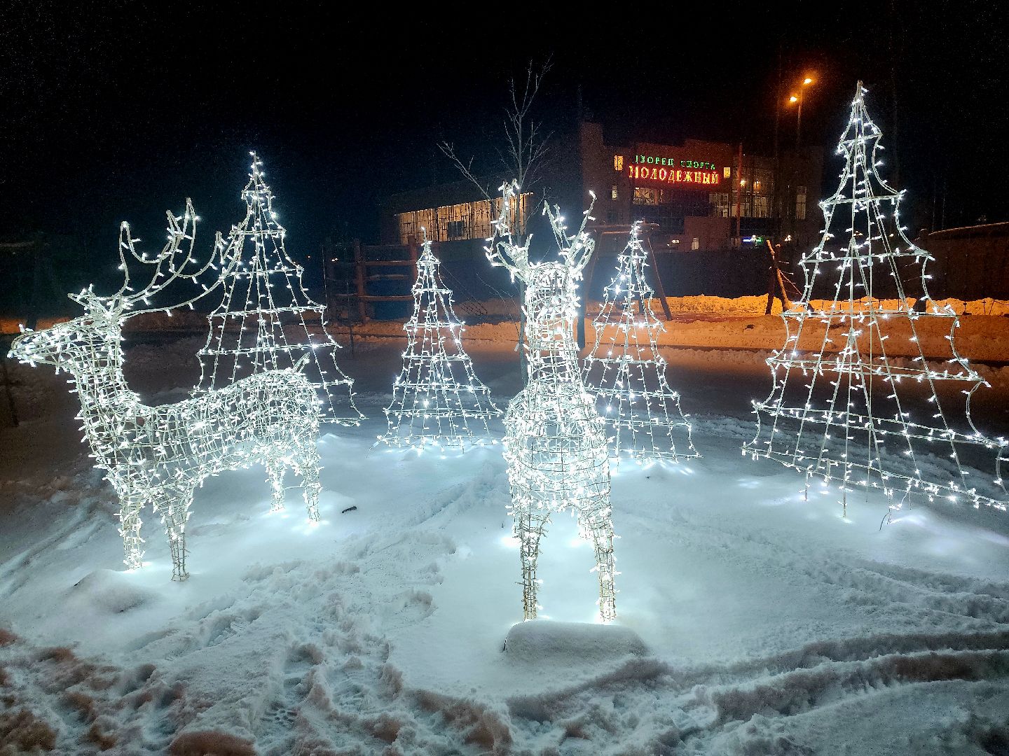 вертикалки, куровское, орехово-зуевский округ, новогоднее оформление, детский сквер,