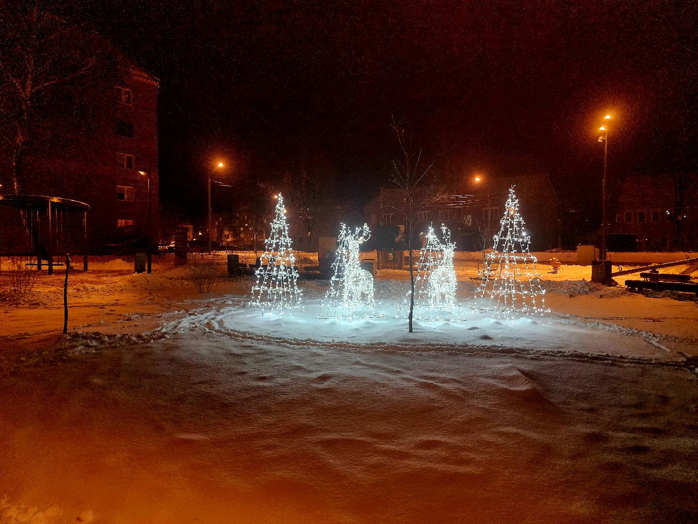 вертикалки, куровское, орехово-зуевский округ, новогоднее оформление, детский сквер,