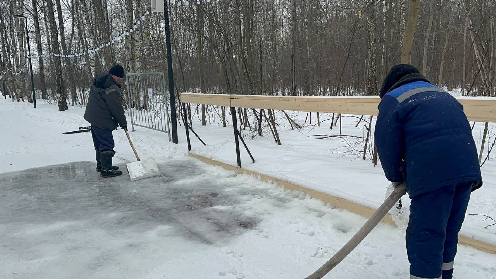 каток в парке, парки домодедово,