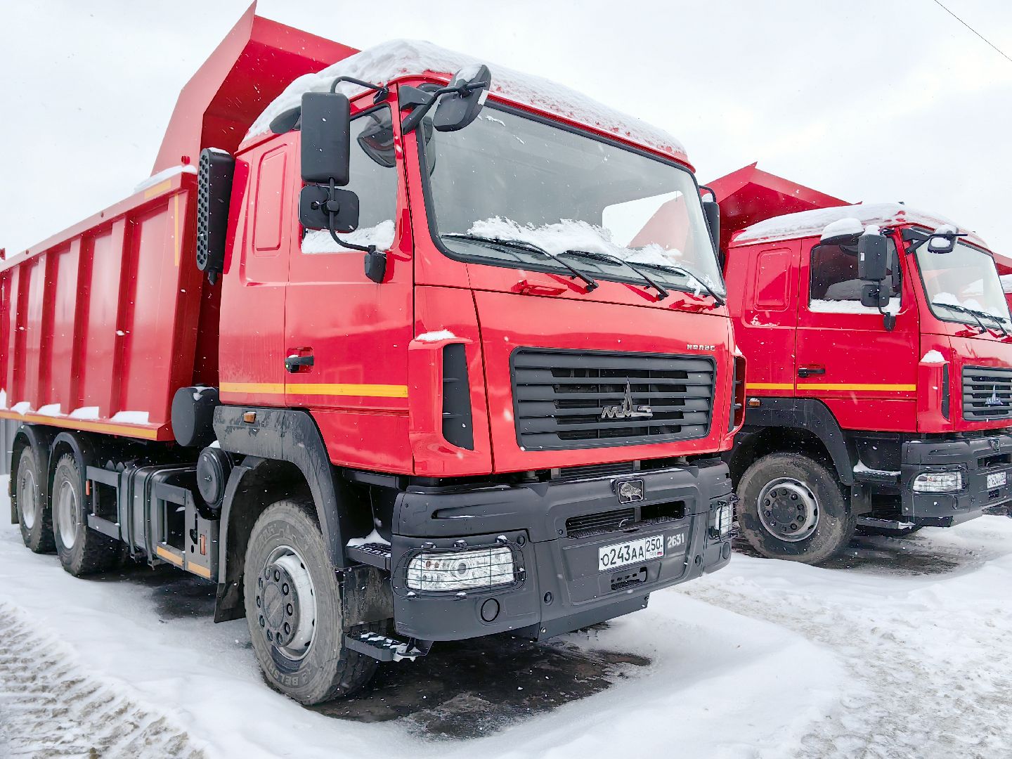 самосвал, техника, автопарк, снег, погрузчики, вертикалки