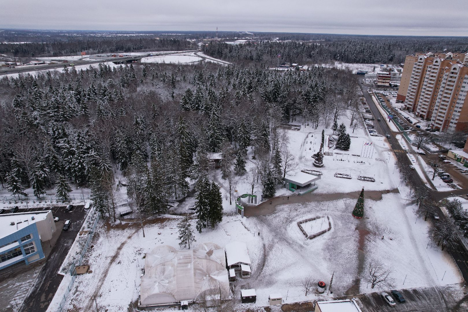 видео с коптера, наро-фоминск, зима в подмомсковье,видео с коптера,
