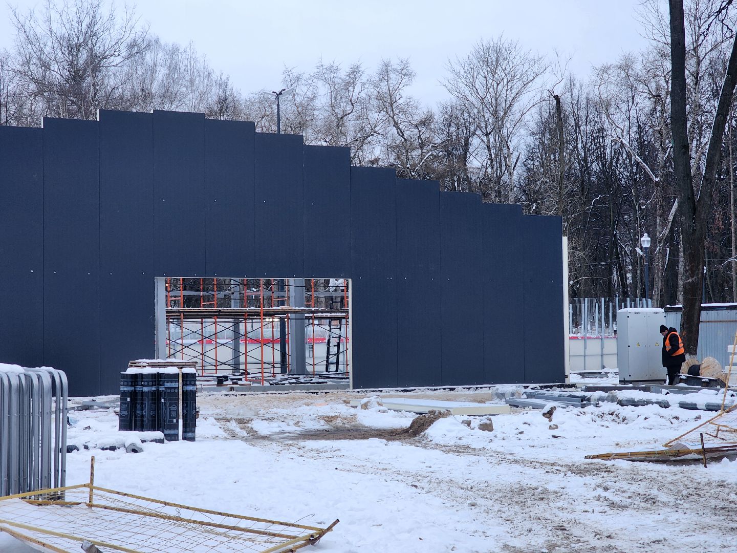 Коломна, каток, каток с искусственным льдом, зима в подмосковье,