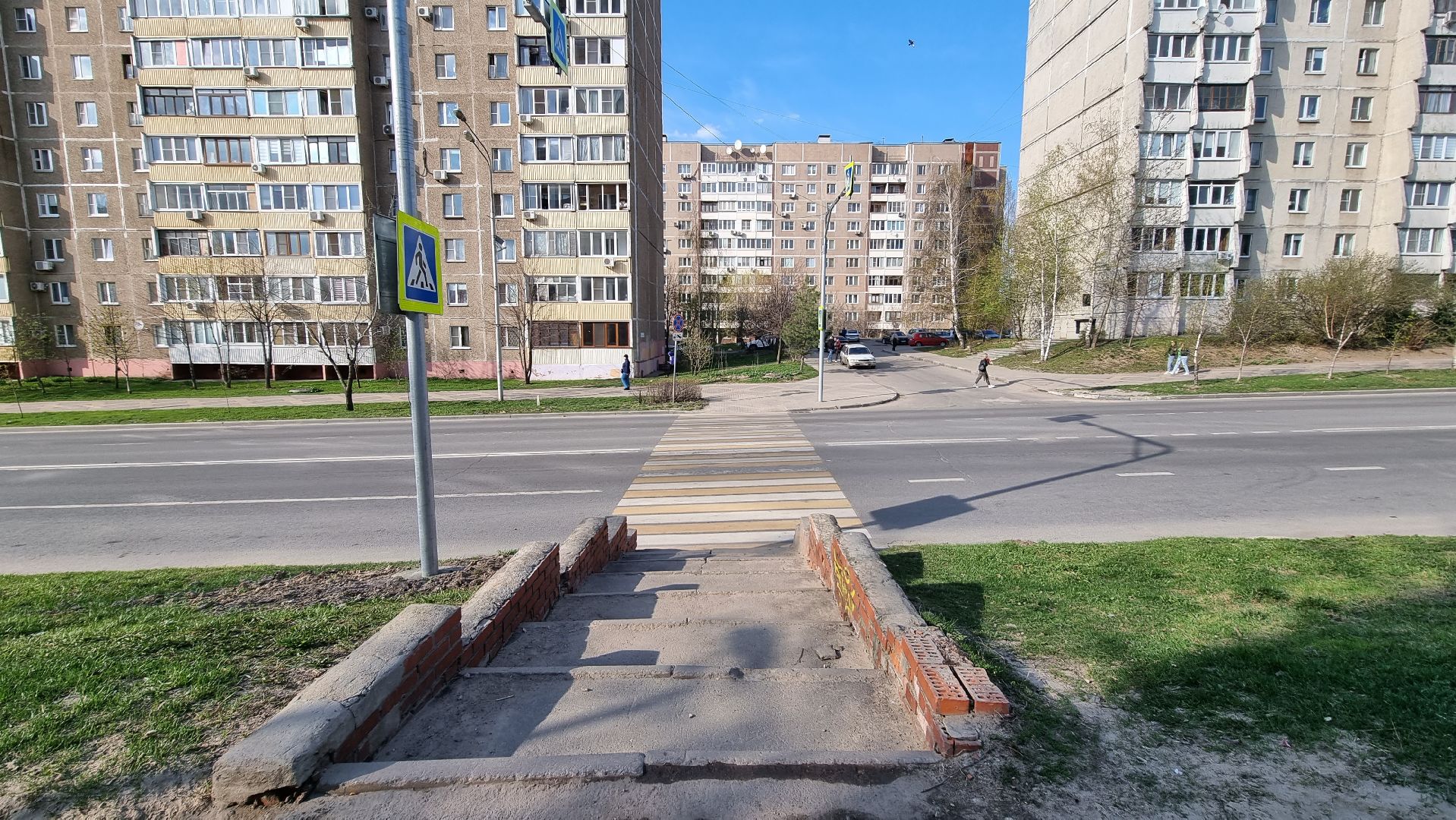 дорожная безопасность, опоры, пешеходный переход, Дзержинский