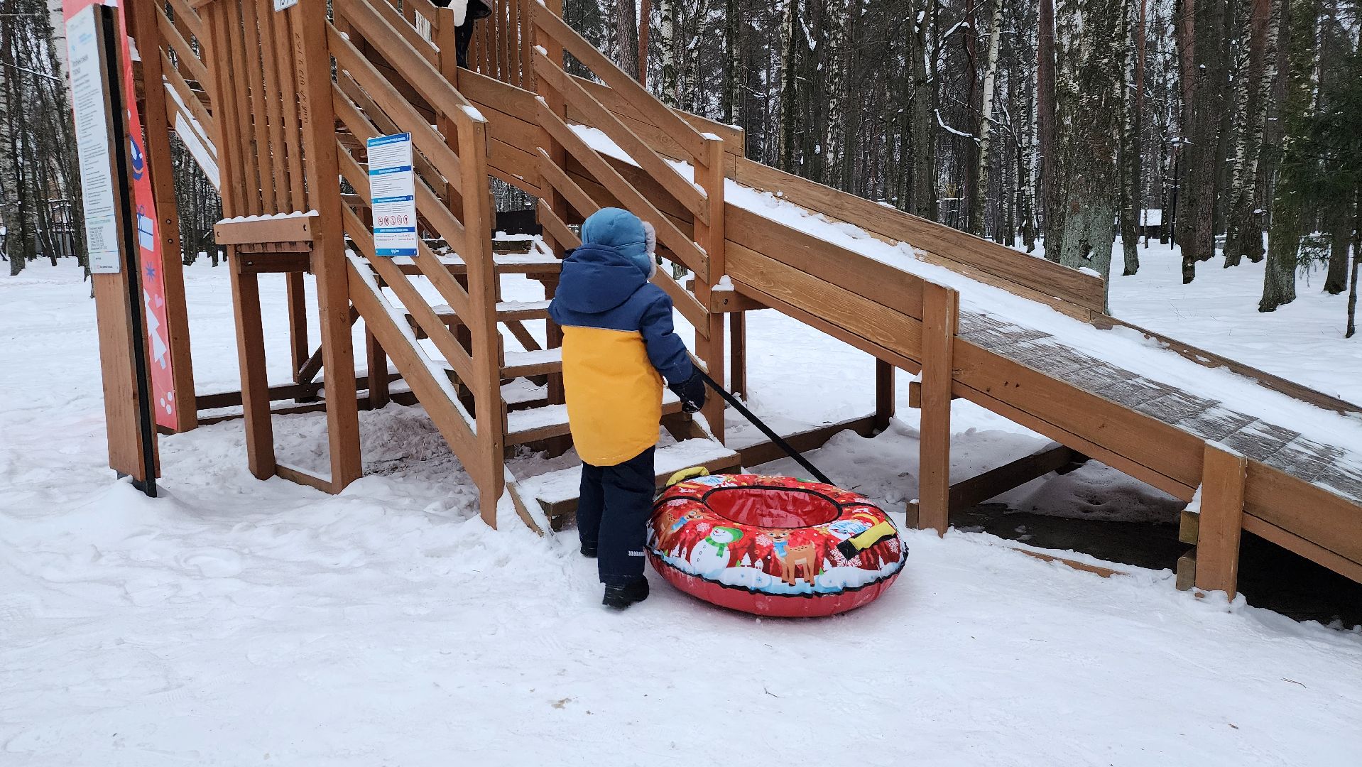 тюбинговая горка, зимние развлечения, Центральный парк, Ногинск, Богородский городской округ, вертикалки