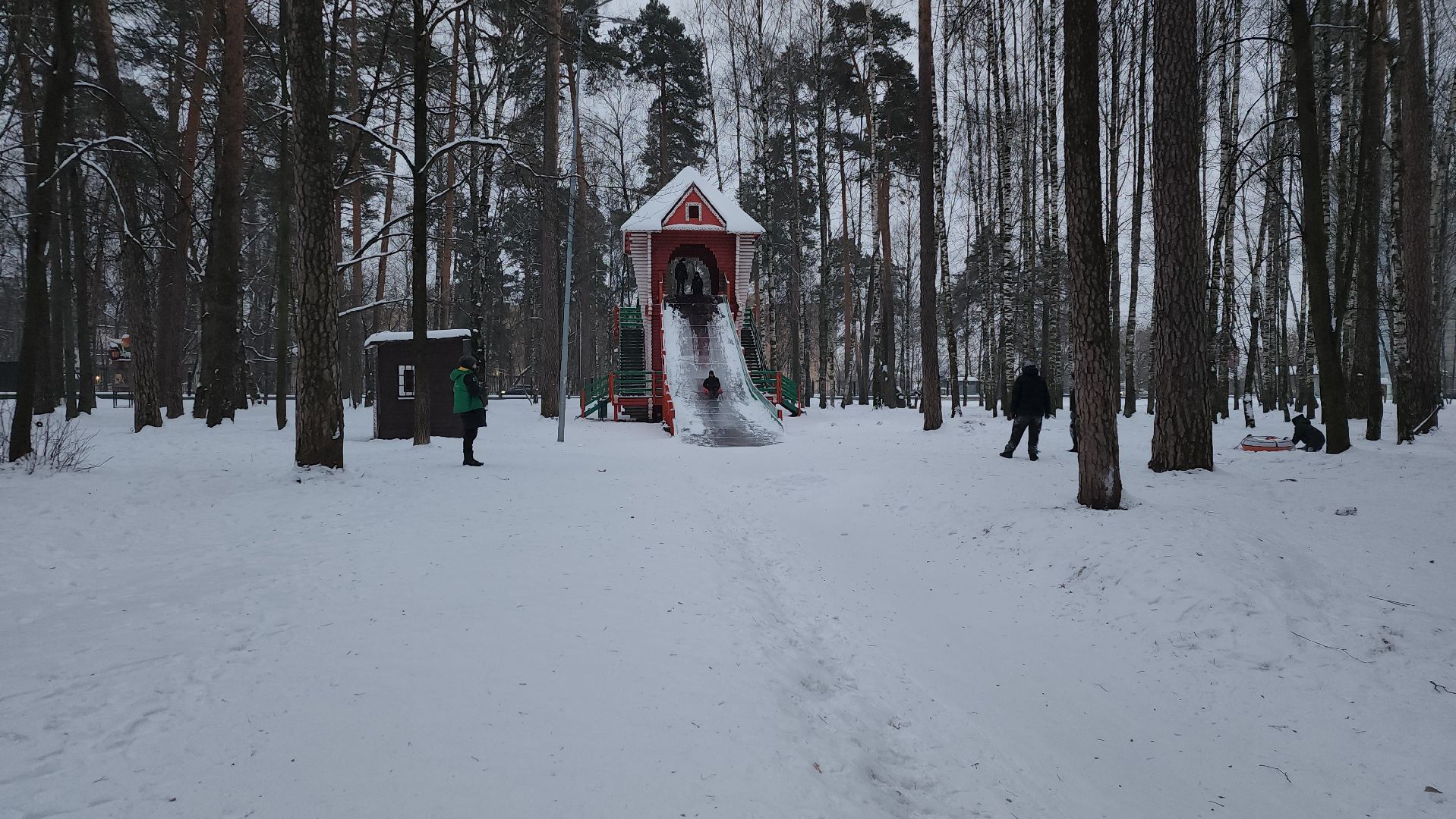 тюбинговая горка, зимние развлечения, Центральный парк, Ногинск, Богородский городской округ, вертикалки