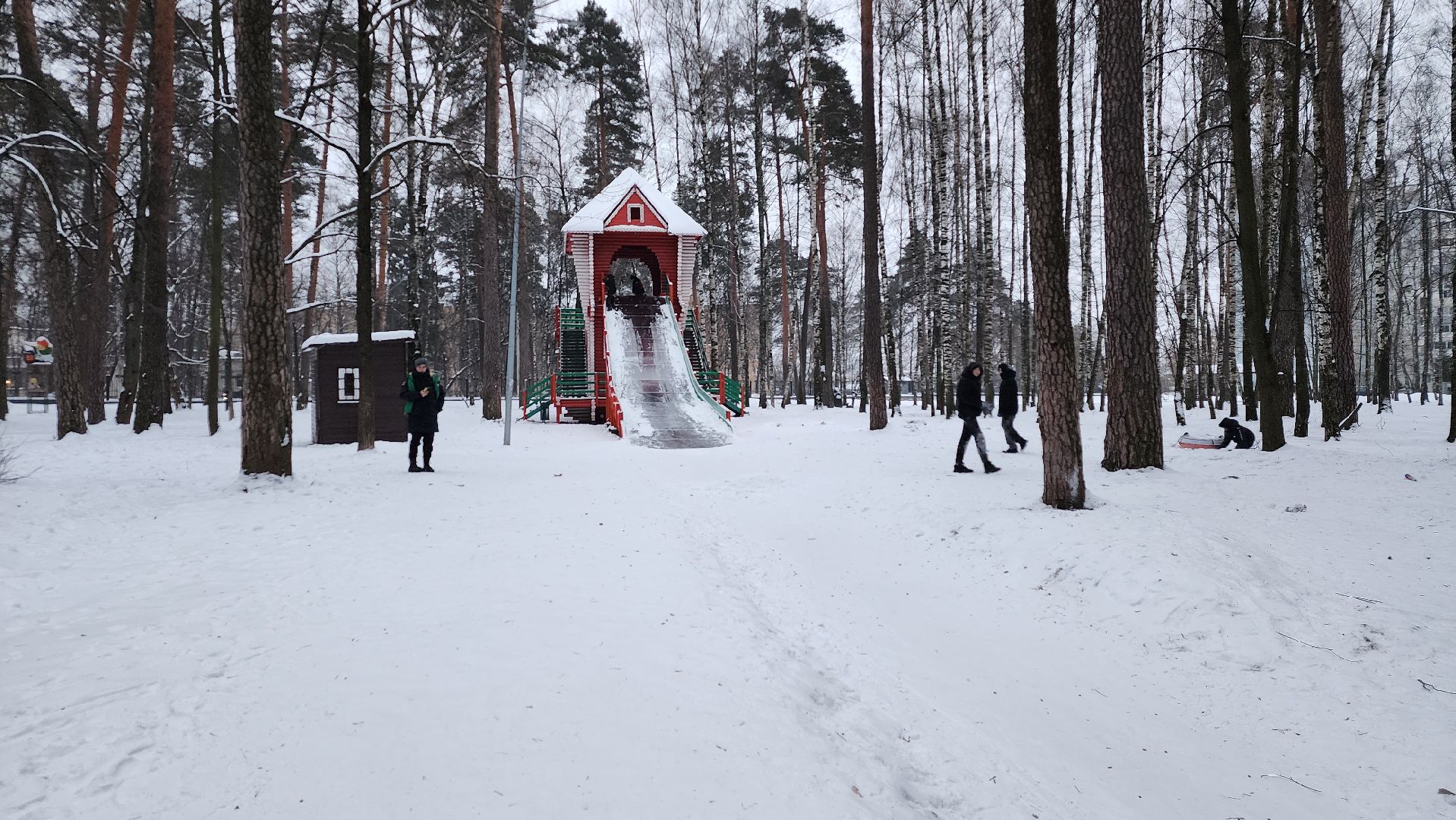 тюбинговая горка, зимние развлечения, Центральный парк, Ногинск, Богородский городской округ, вертикалки