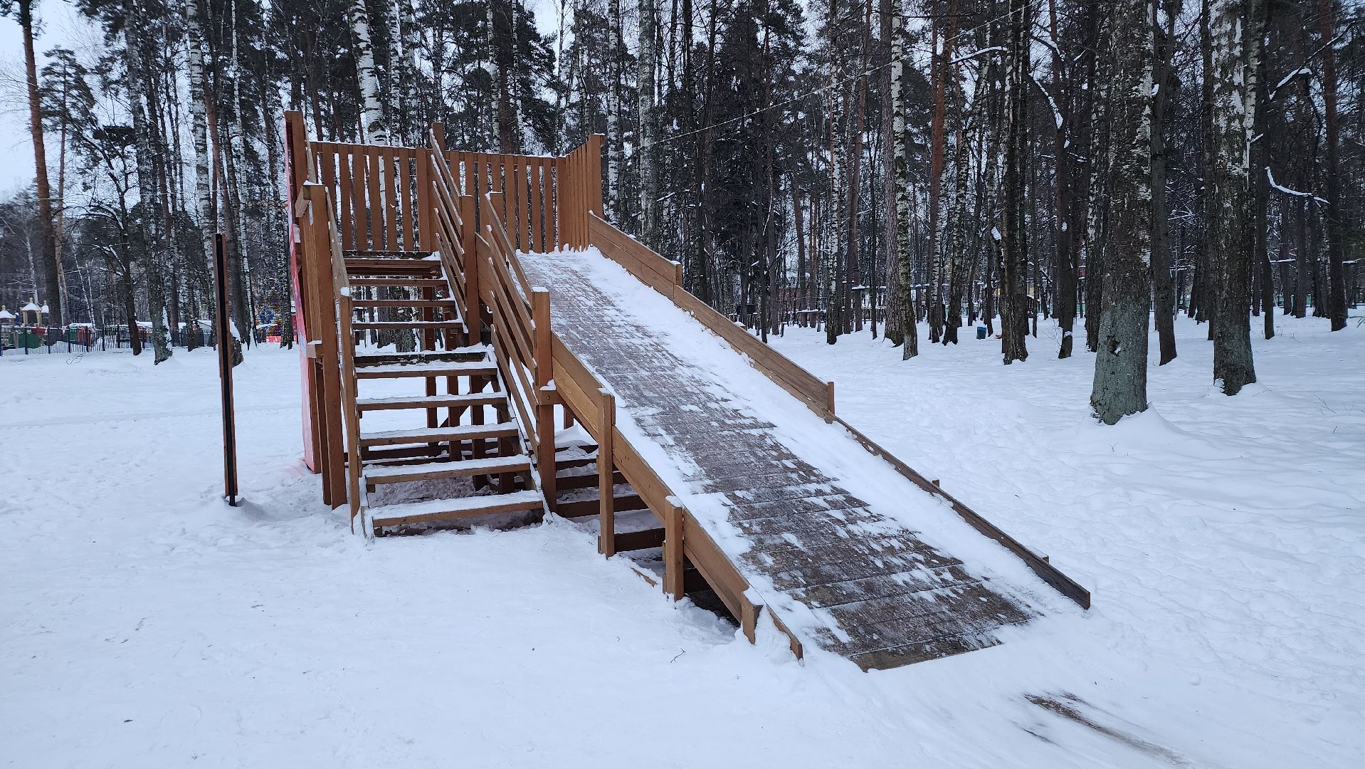 тюбинговая горка, зимние развлечения, Центральный парк, Ногинск, Богородский городской округ, вертикалки