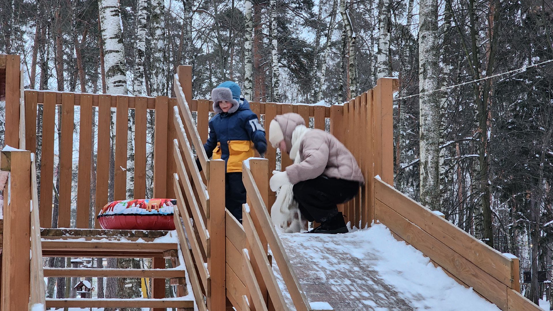 тюбинговая горка, зимние развлечения, Центральный парк, Ногинск, Богородский городской округ, вертикалки