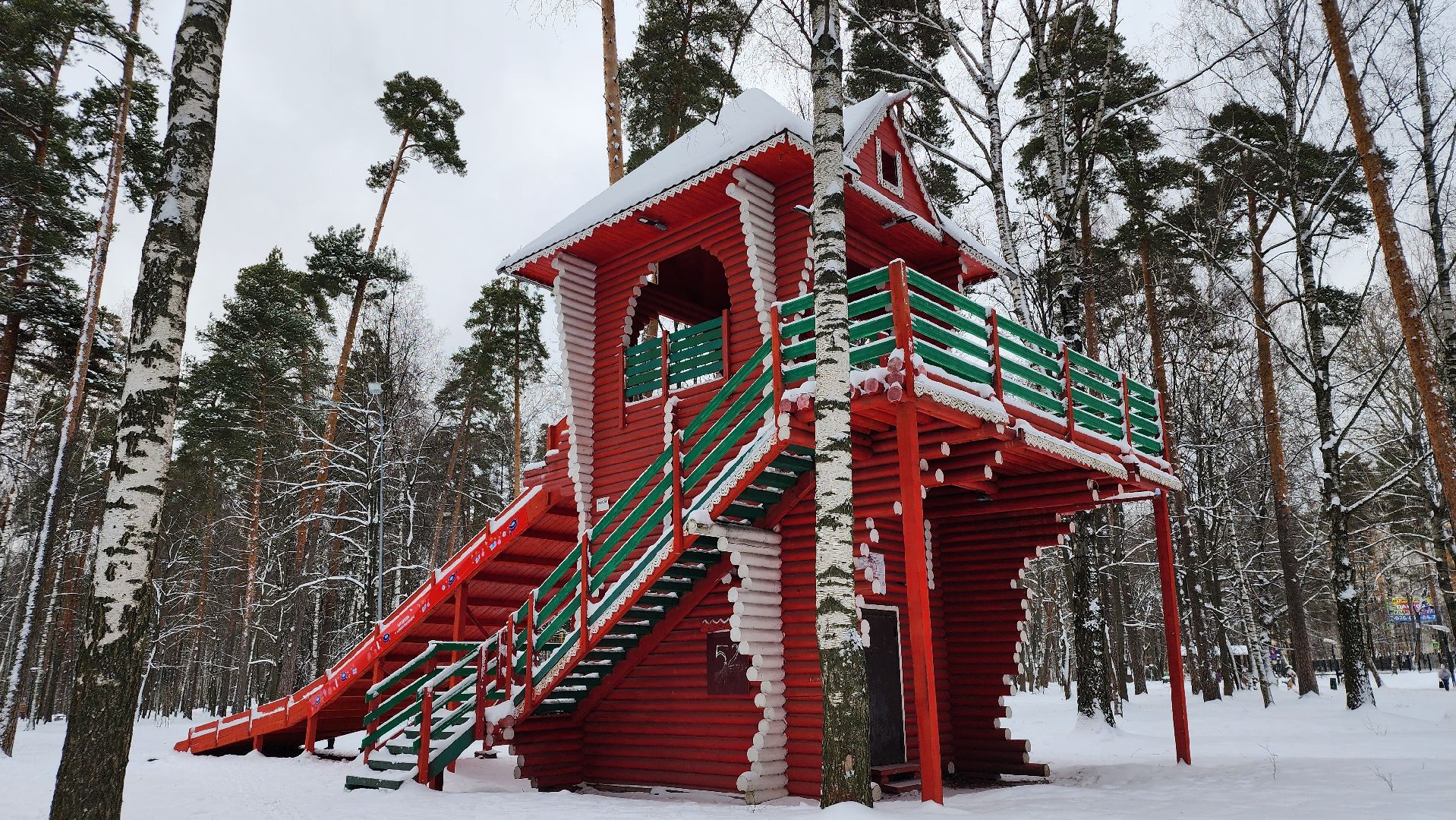 тюбинговая горка, зимние развлечения, Центральный парк, Ногинск, Богородский городской округ, вертикалки
