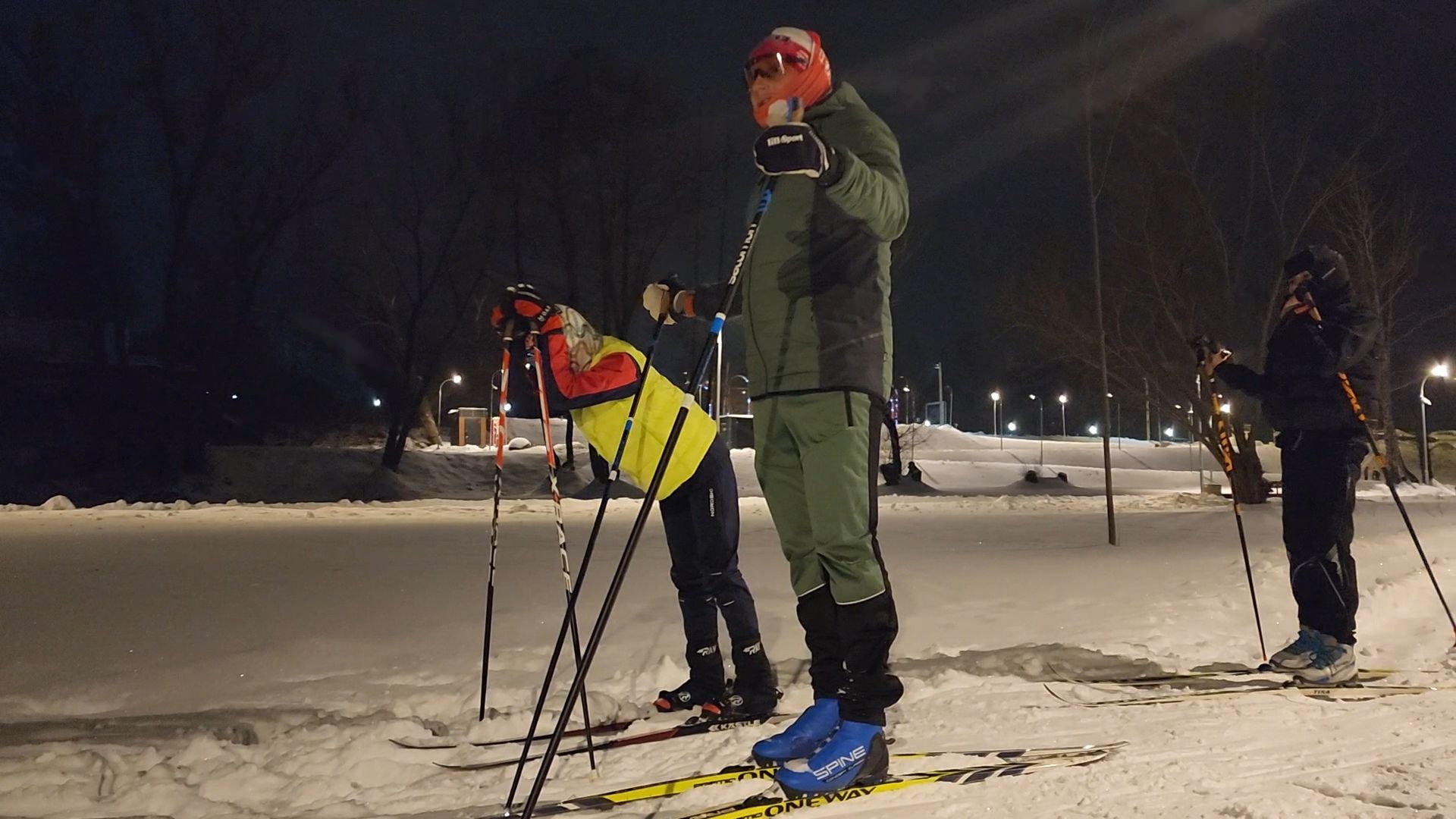 Бронницы, Парк Бронницкий луг, Катание на лыжах, Лыжная трасса в Бронницах,