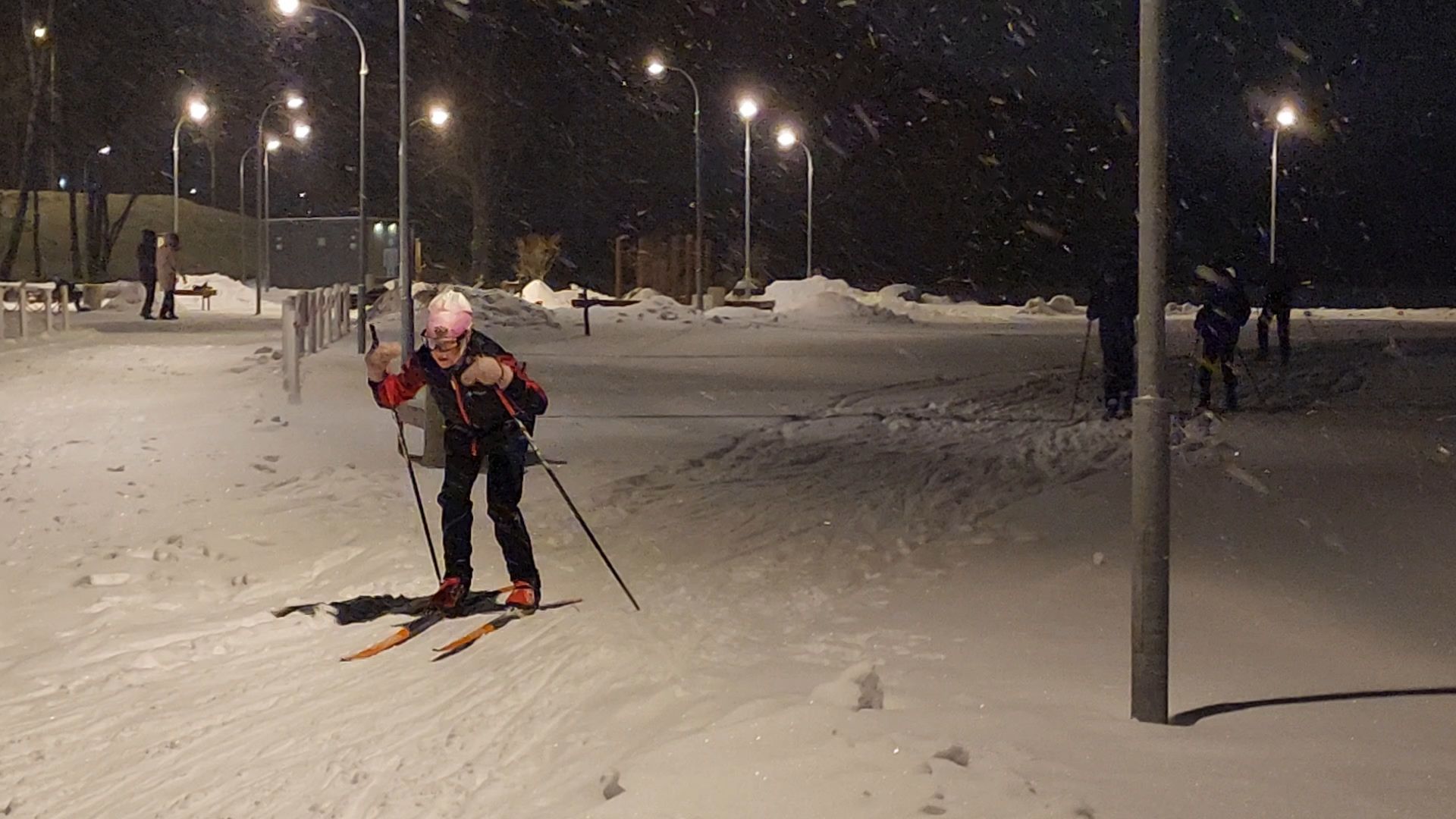 Бронницы, Парк Бронницкий луг, Катание на лыжах, Лыжная трасса в Бронницах,