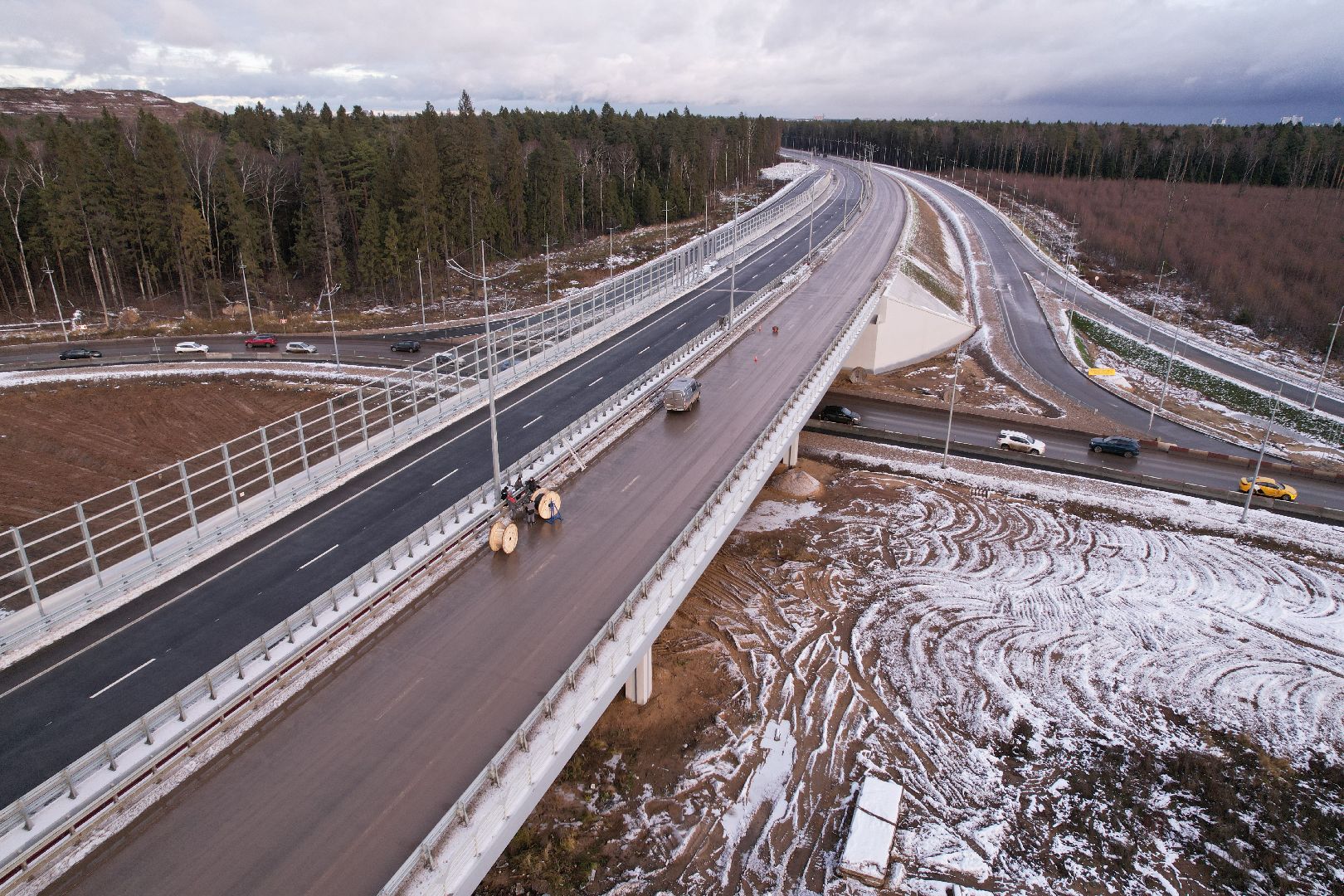 дорога, видео с коптера, мытищи, трасса,видео с коптера,