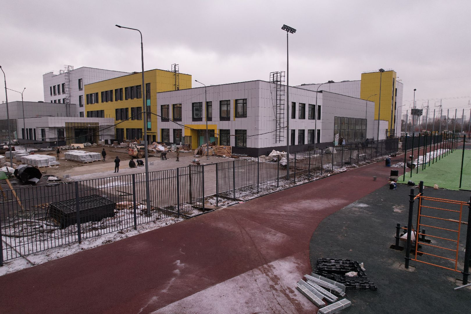 видео с коптера, школа, мытищи,