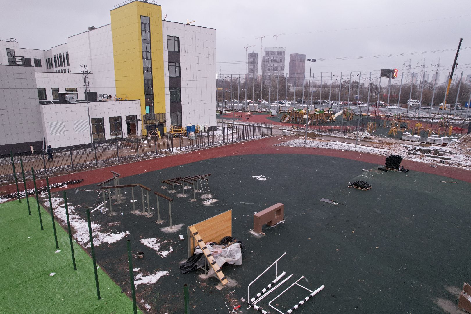 видео с коптера, школа, мытищи,