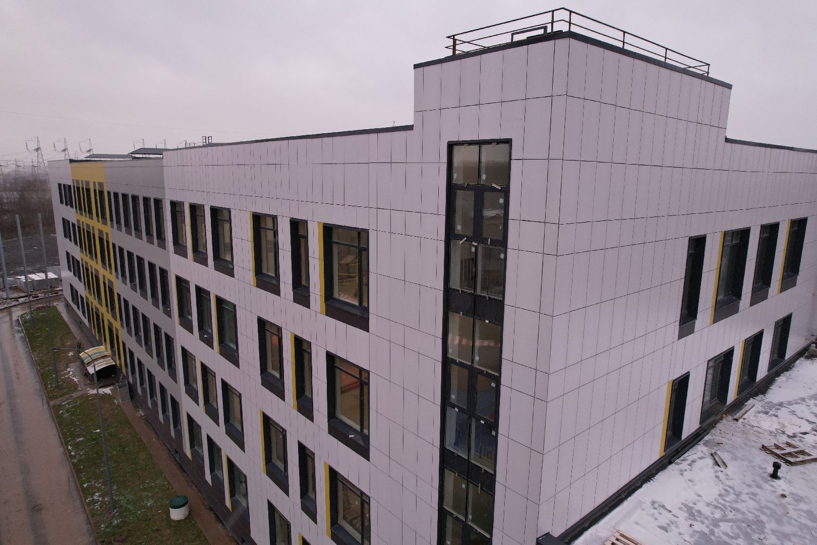 видео с коптера, школа, мытищи,