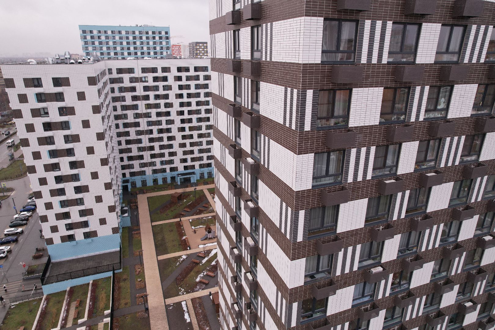 видео с коптера, строительство, мытищи,