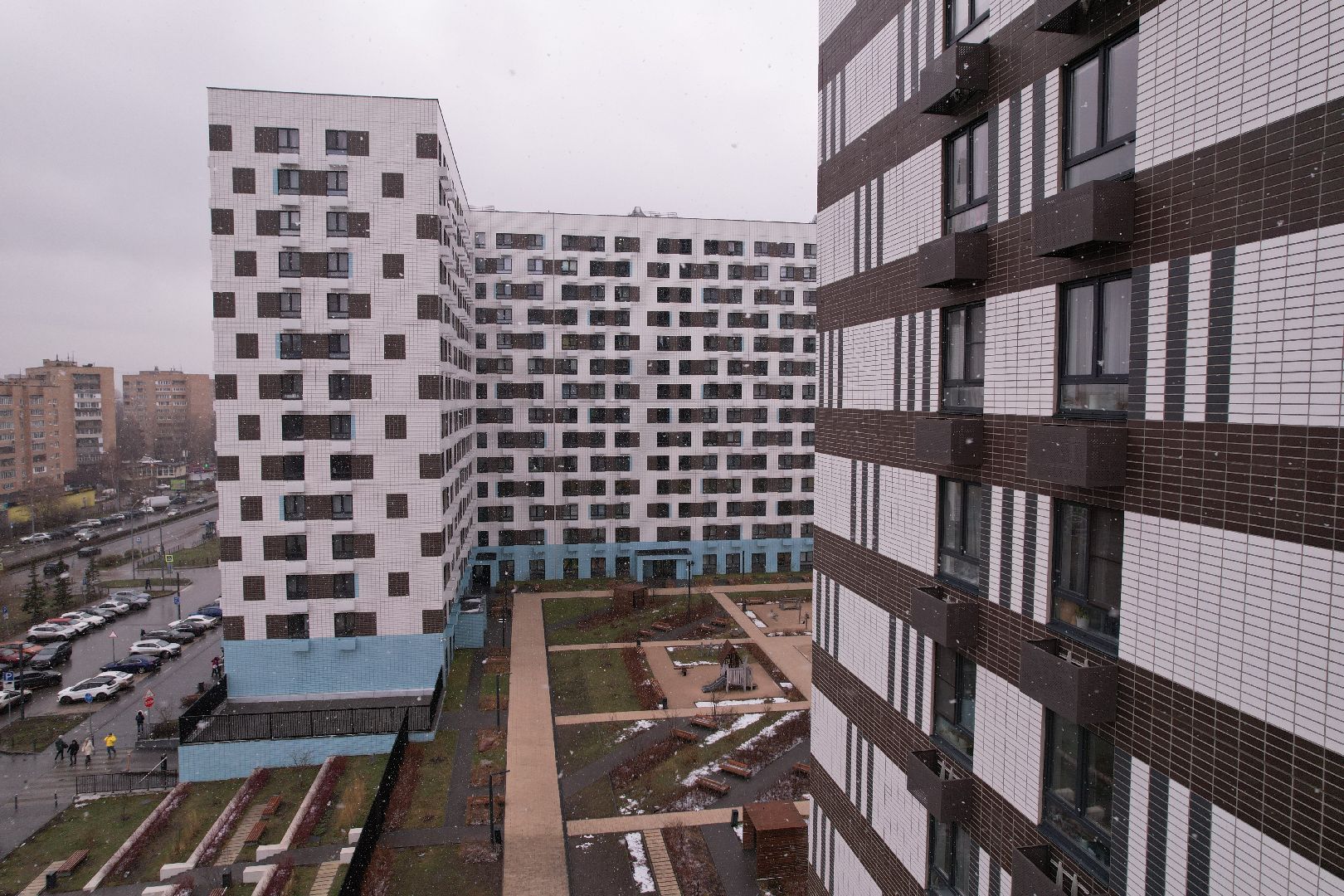 видео с коптера, строительство, мытищи,