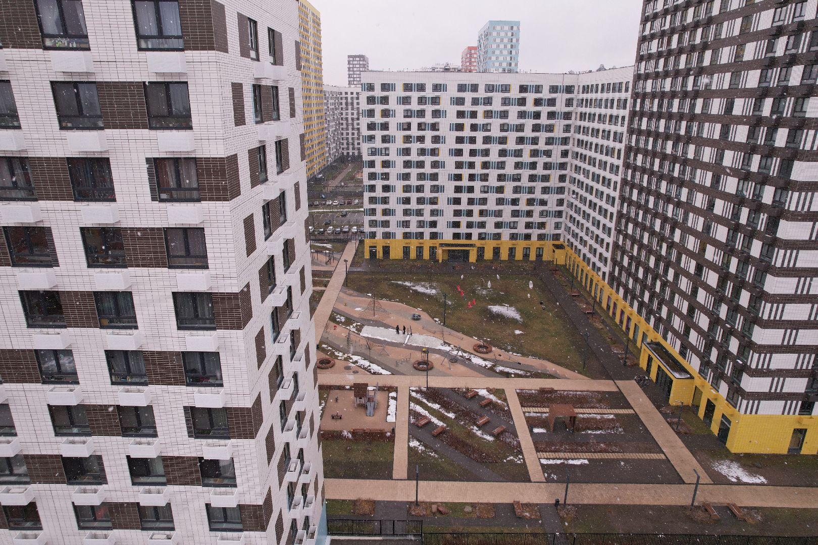 видео с коптера, строительство, мытищи,