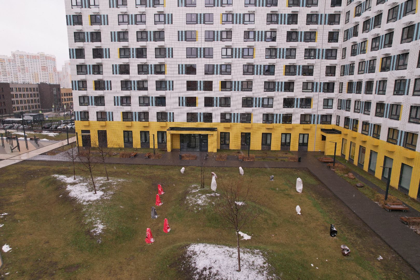 видео с коптера, строительство, мытищи,