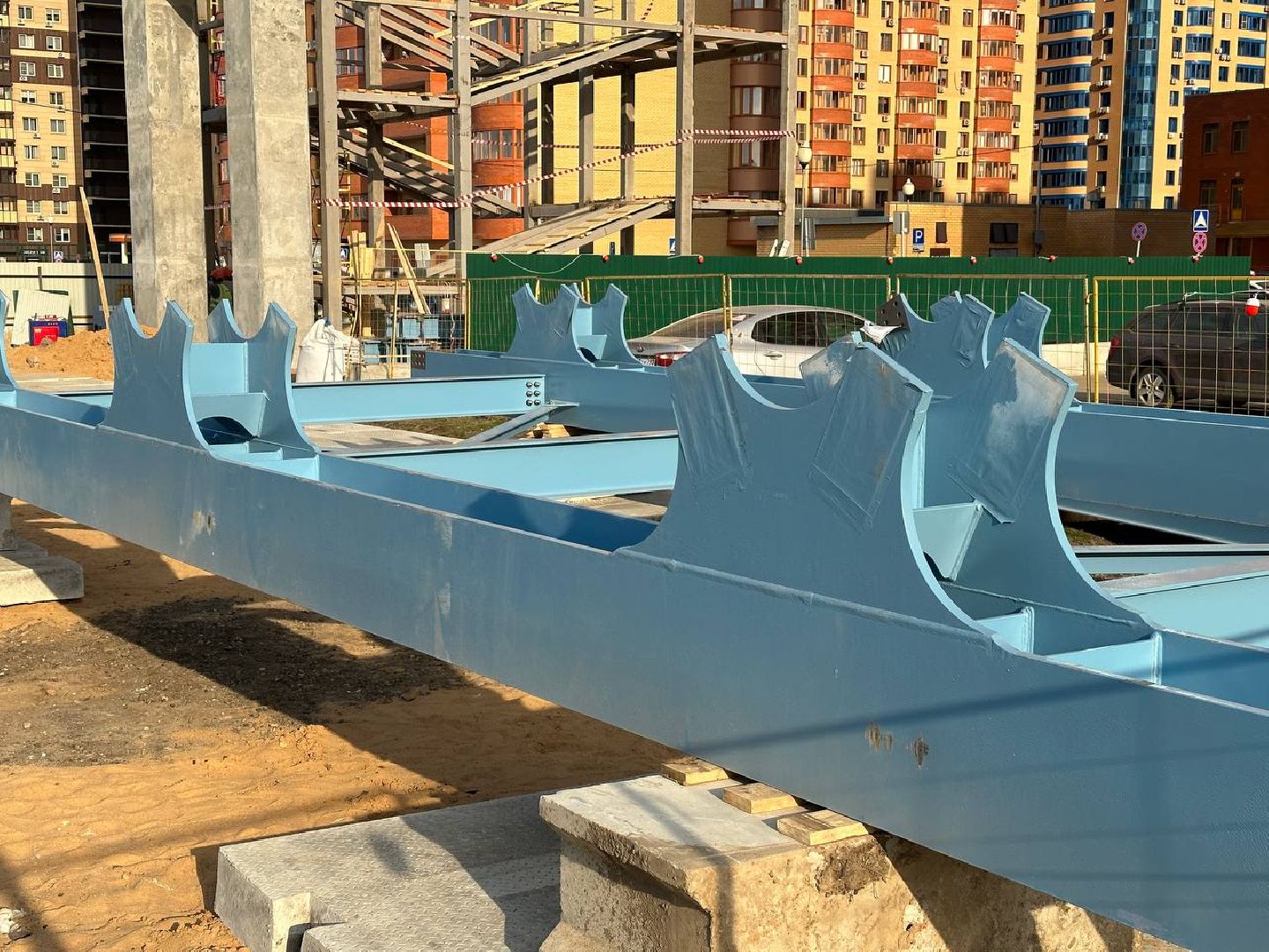 Реутов, строительство, переход, железная дорога, опоры, триплекс, строение