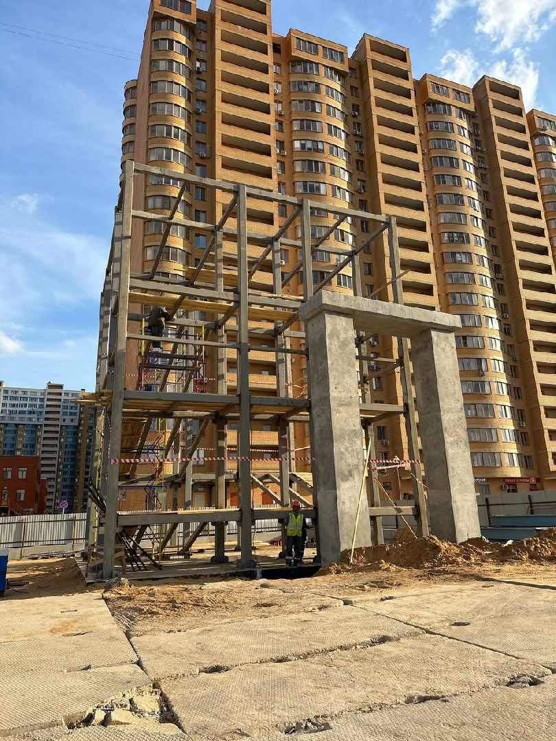 Реутов, строительство, переход, железная дорога, опоры, триплекс, строение