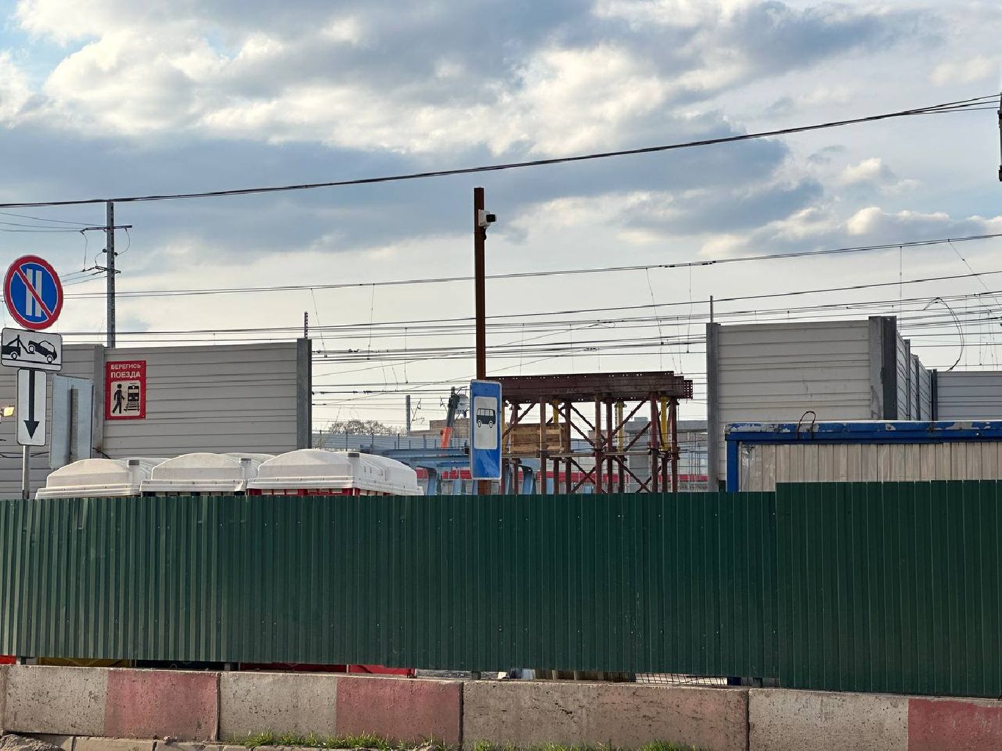 Реутов, строительство, переход, железная дорога, опоры, триплекс, строение