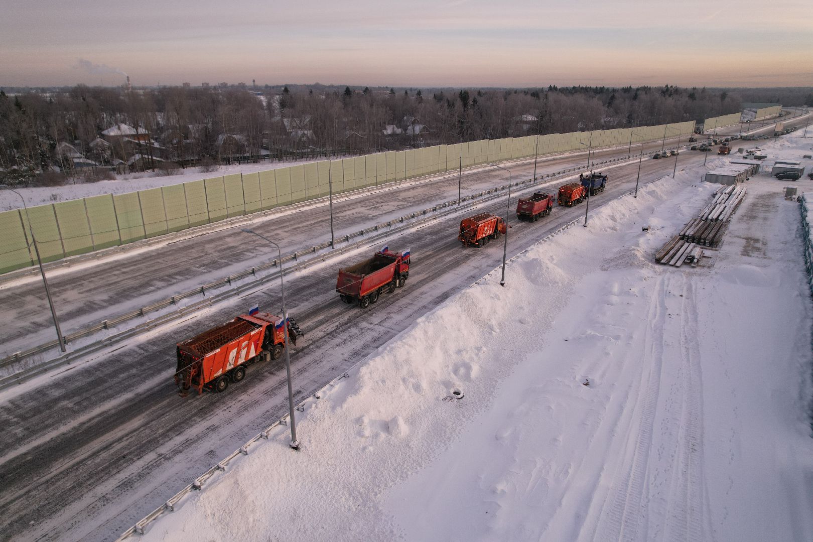 видео с коптера, лобня, дороги, строительство, северный обход,