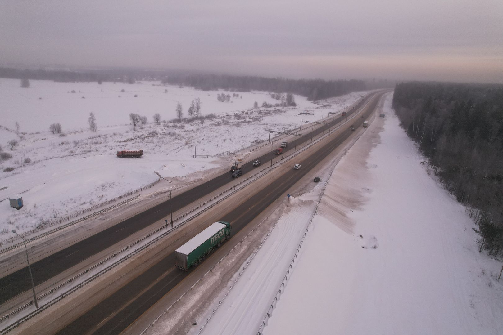 видео с коптера, лобня, дороги, строительство, северный обход,