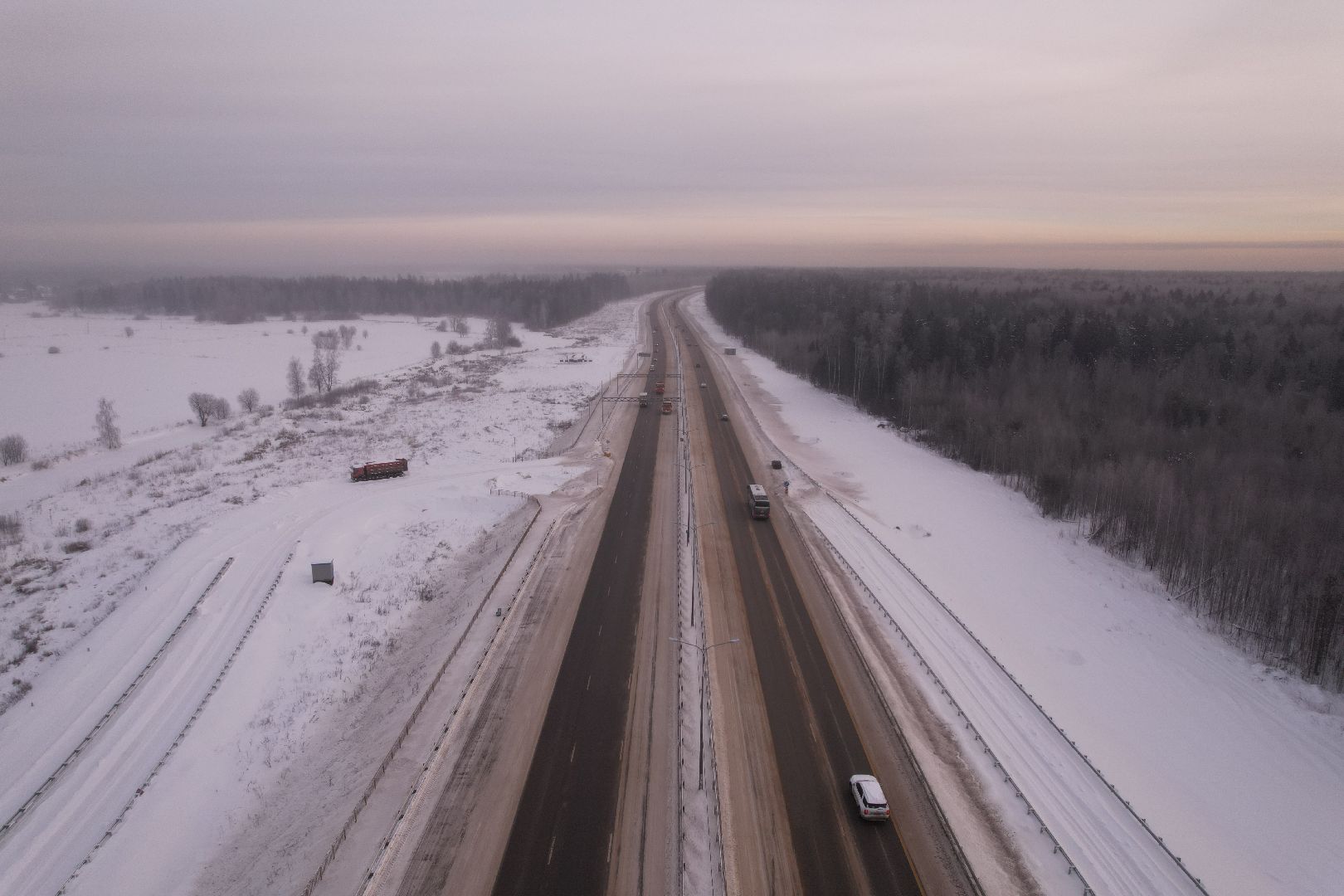 видео с коптера, лобня, дороги, строительство, северный обход,