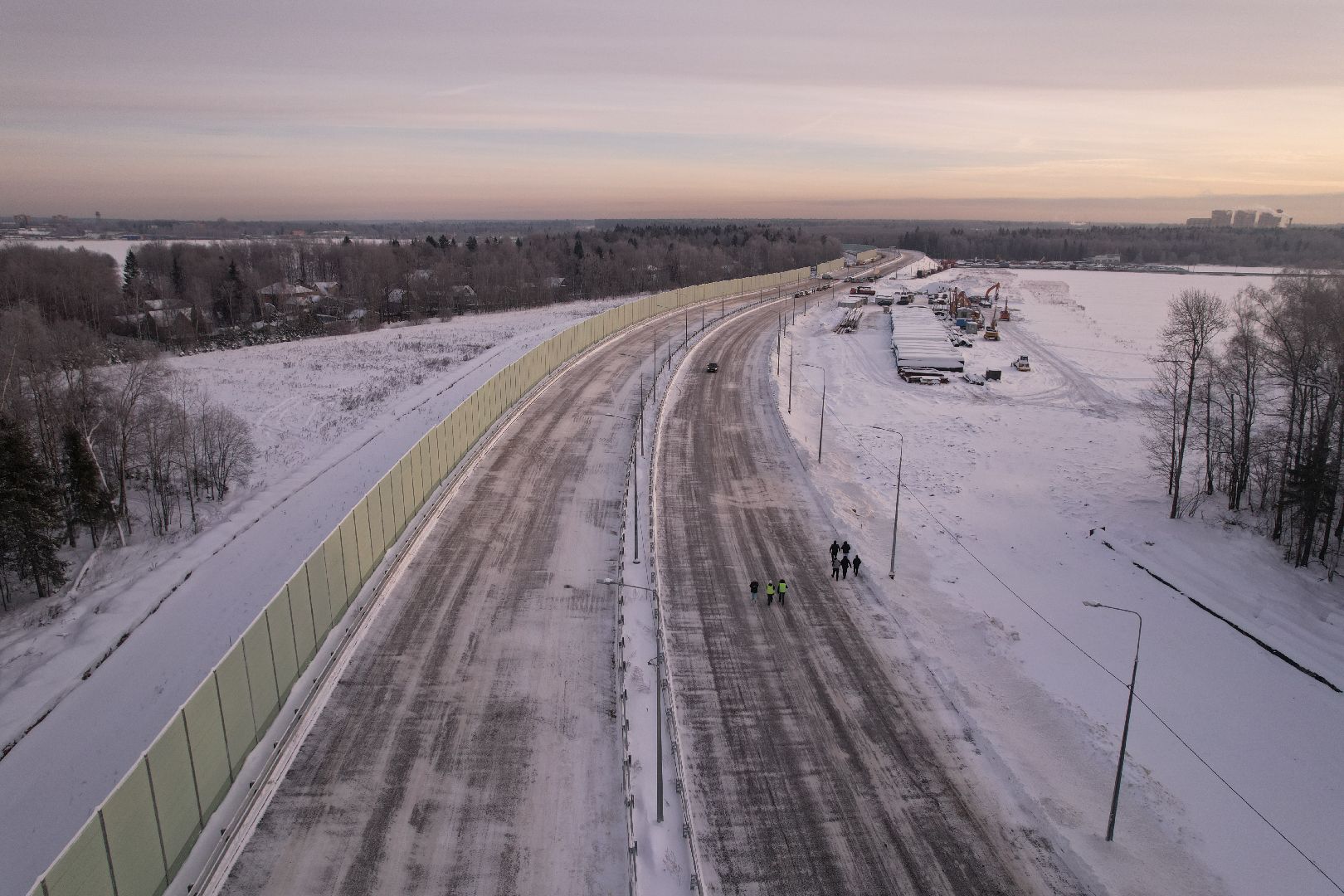 видео с коптера, лобня, дороги, строительство, северный обход,