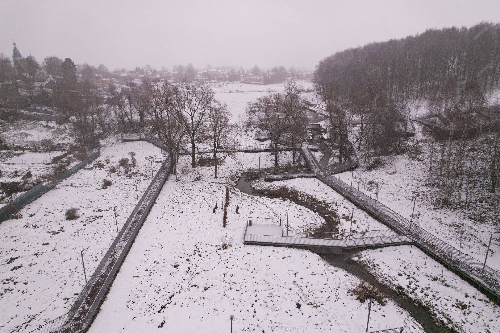 видео с коптера, волоколамск, парки,