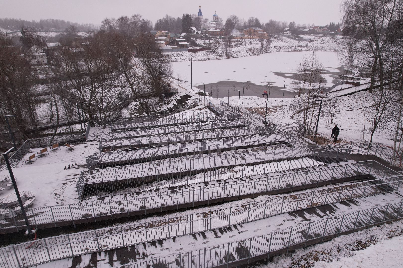 видео с коптера, волоколамск, парки,
