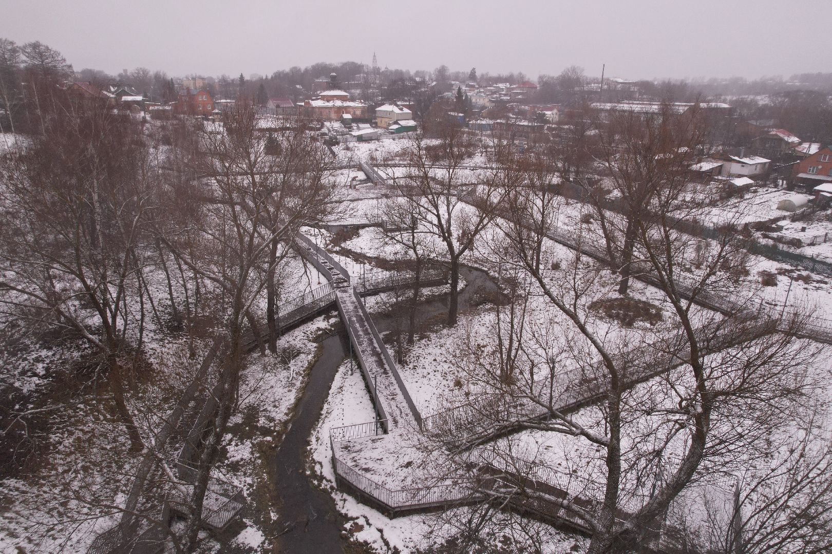 видео с коптера, волоколамск, парки,