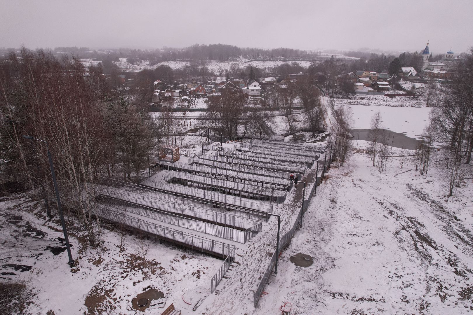 видео с коптера, волоколамск, парки,
