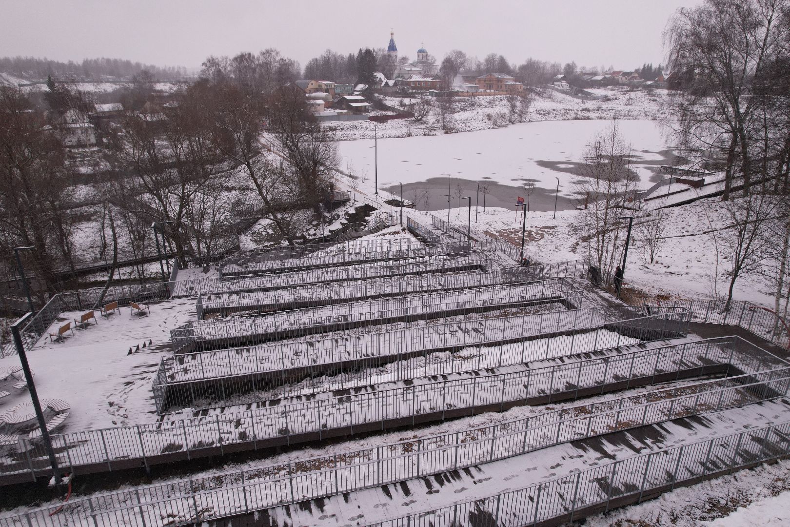 видео с коптера, волоколамск, парки,