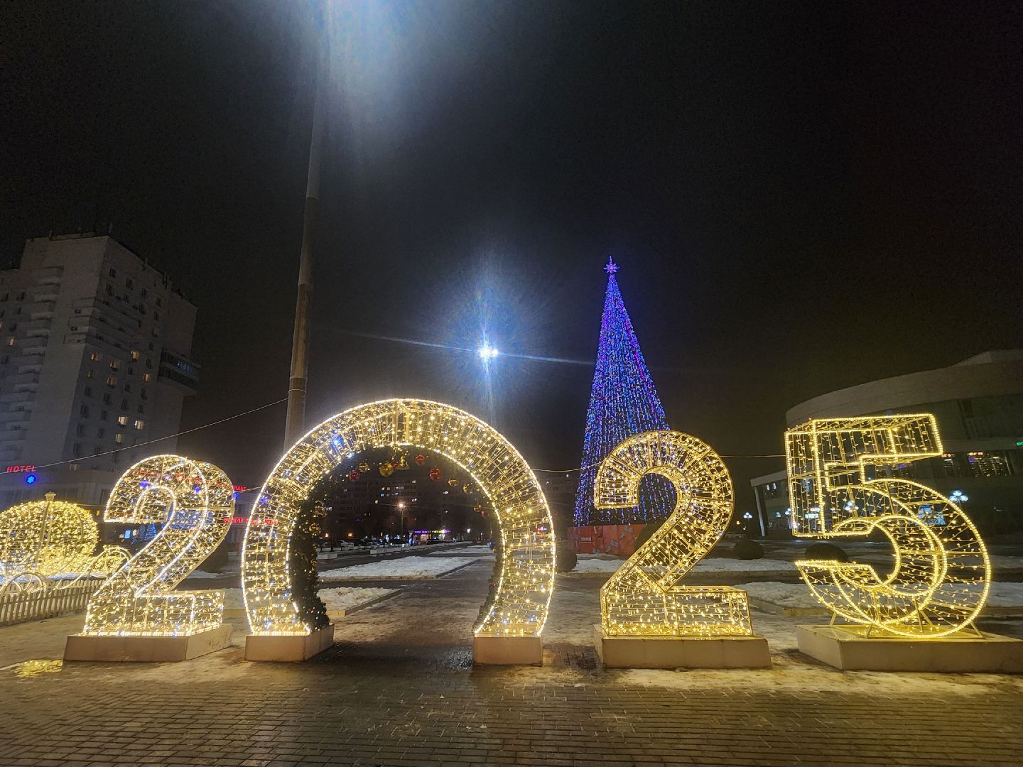 Коломна, новогоднее украшение, новогодние огни, вертикалки,