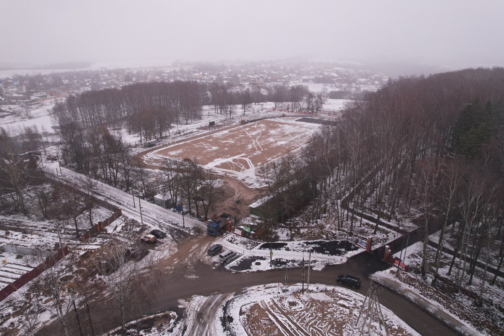 видео с коптера, стадион, волоколамск,