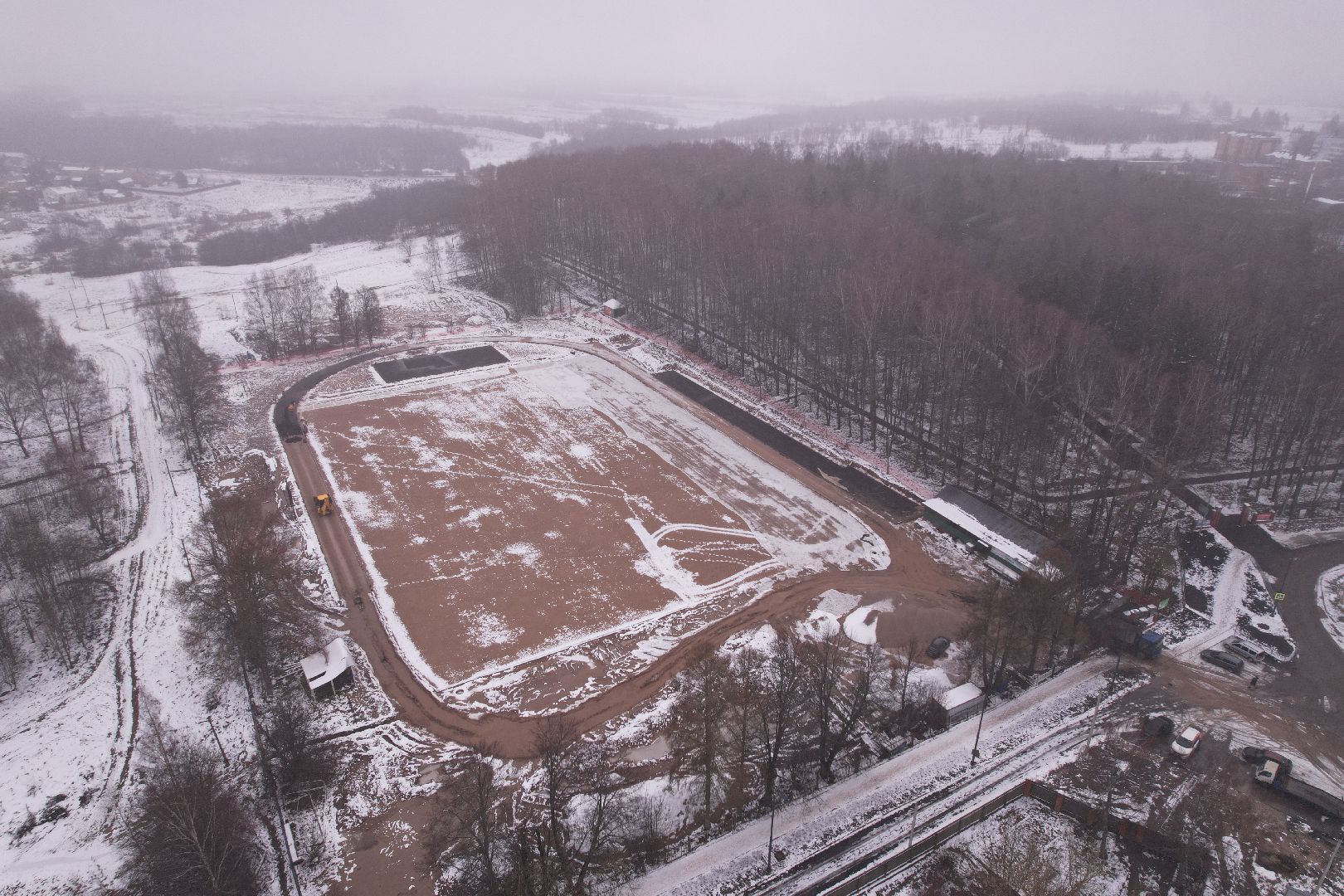 видео с коптера, стадион, волоколамск,