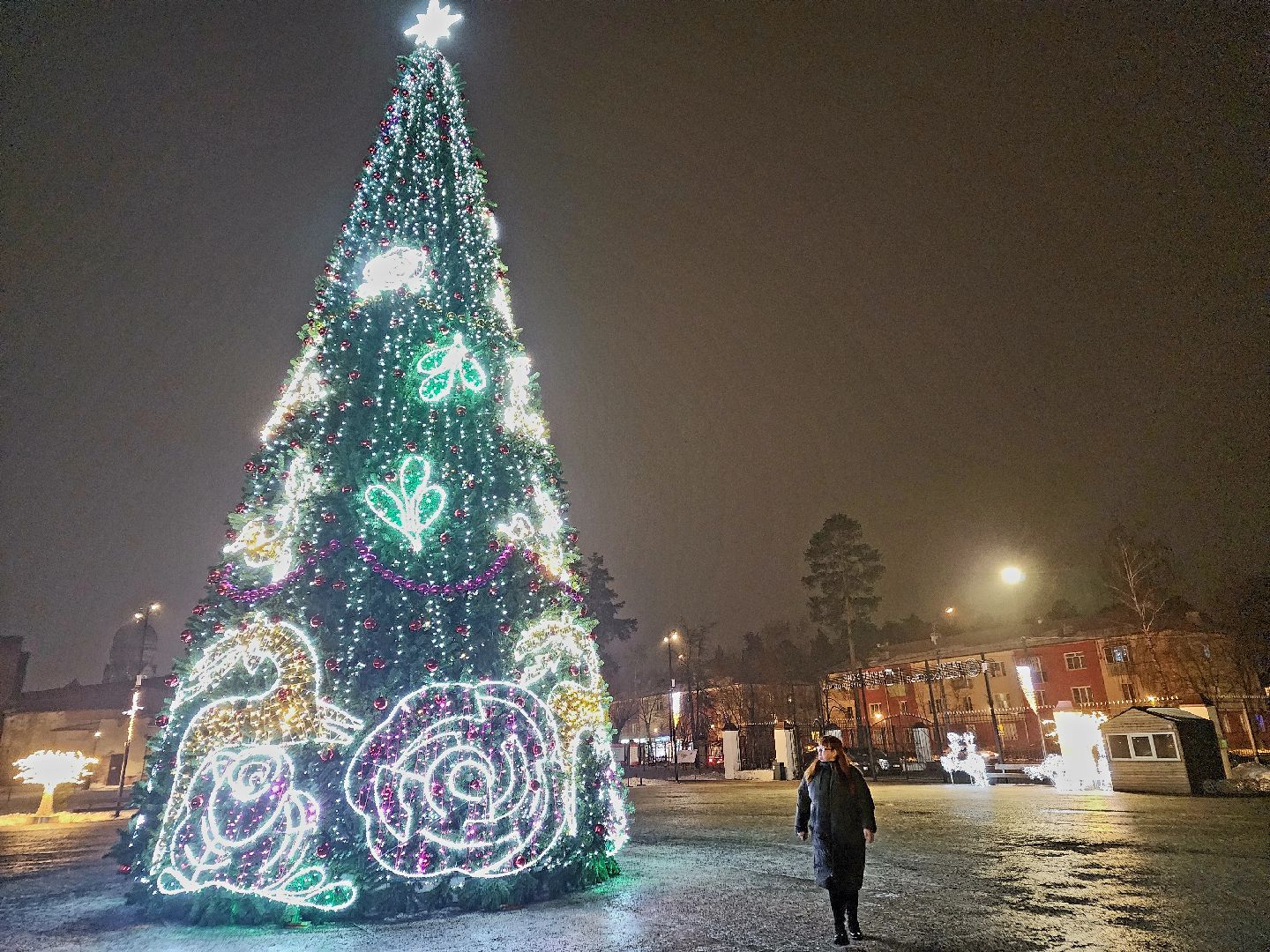 вертикалки, зимавподмосковье2024, ликино-дулево, орехово-зуевский округ, новогодняя ель в парке,дед мороз рекомендует,парки подмосковья,