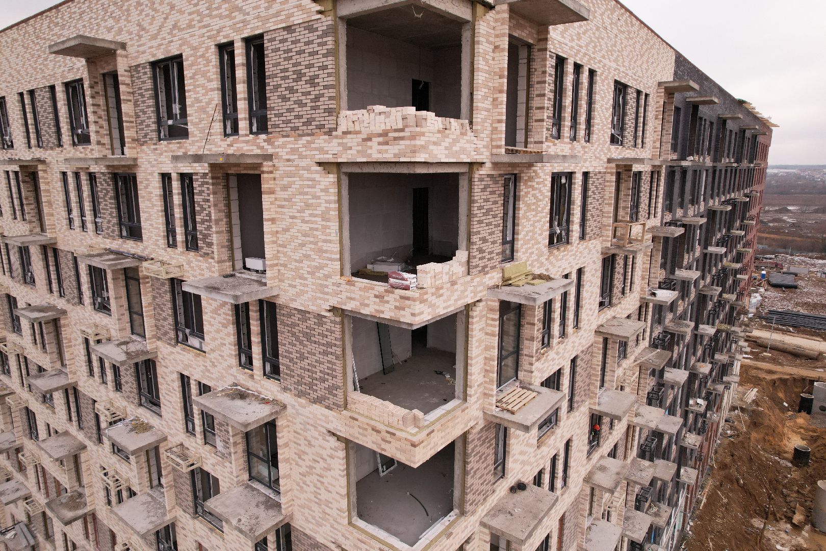 видео с коптера, ленинский, строительство,