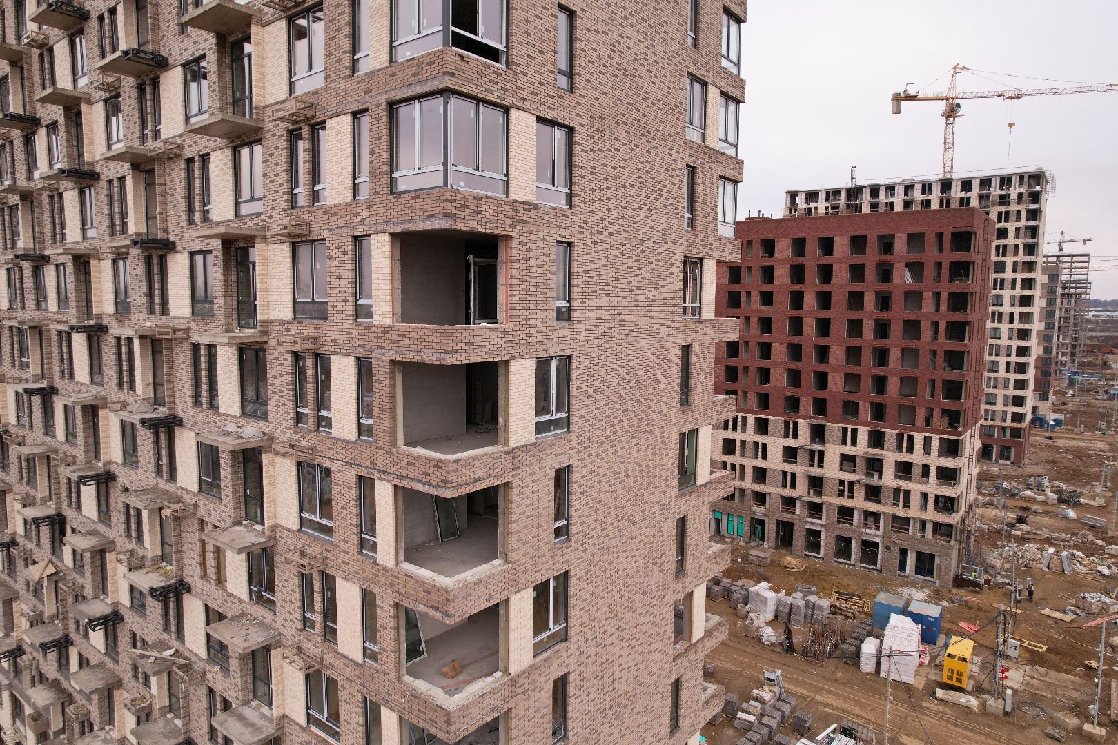 видео с коптера, ленинский, строительство,