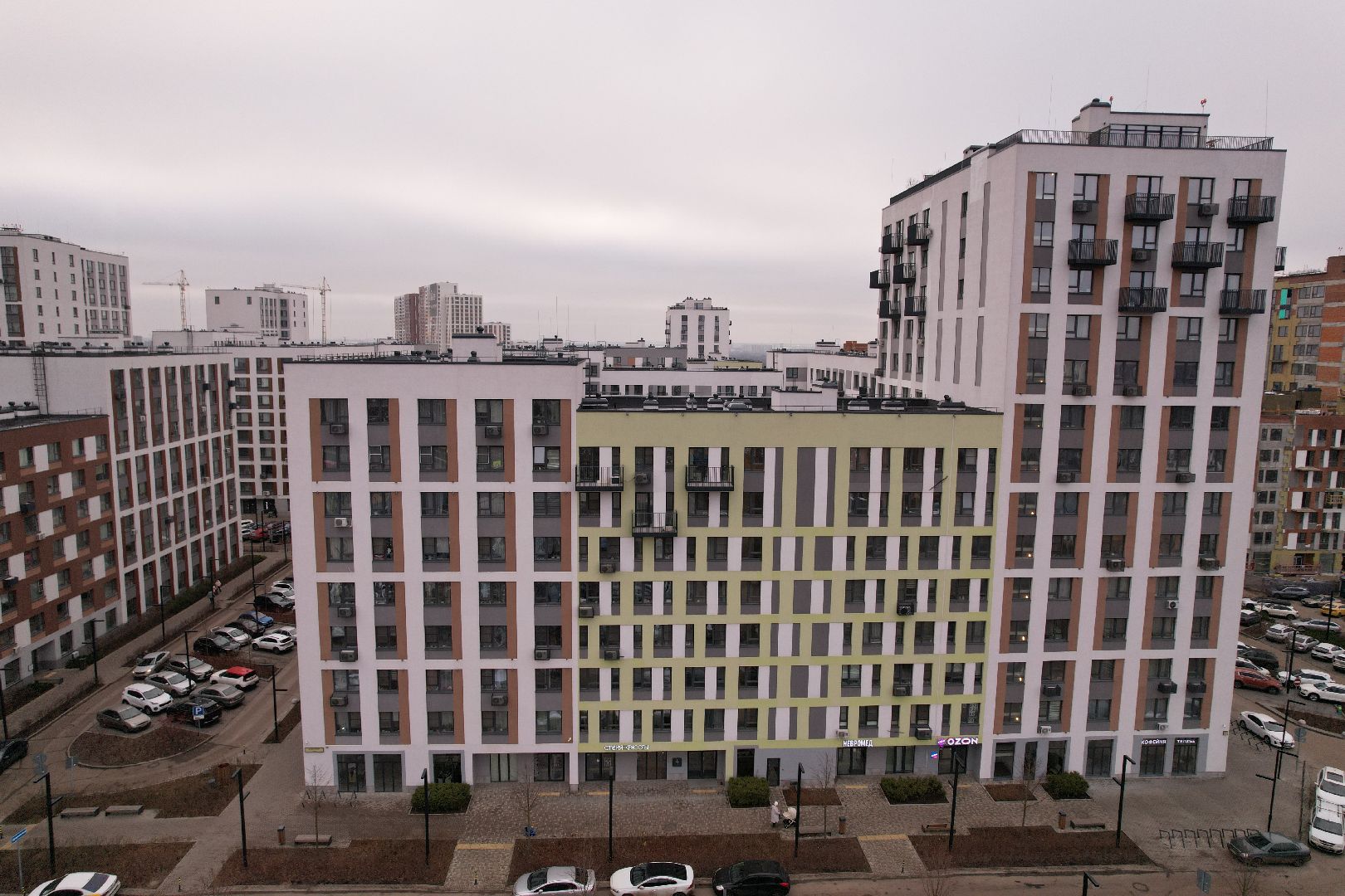 видео с коптера, строительство, жильё,