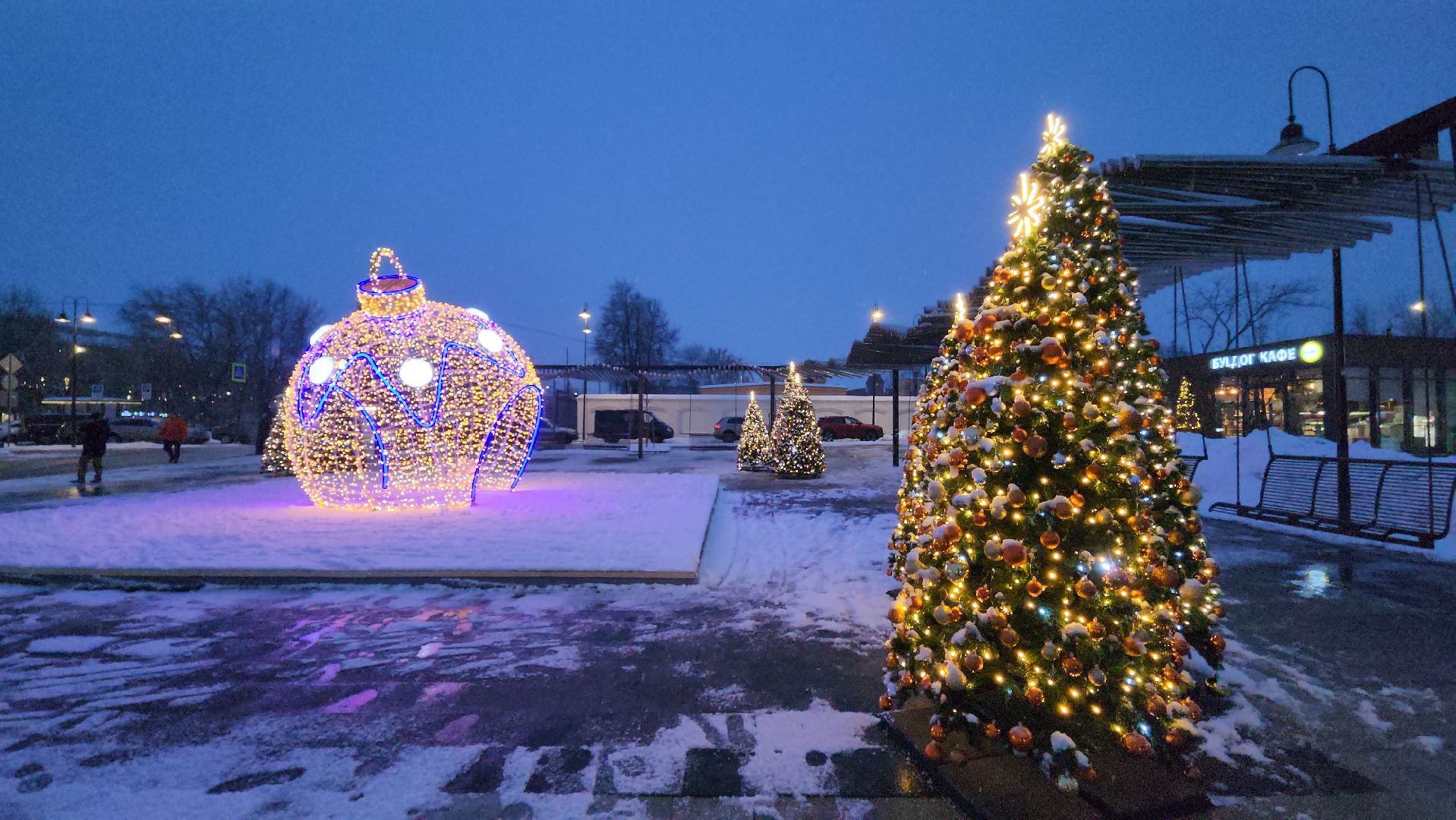 украшение города к новому году, зима, вертикалки,