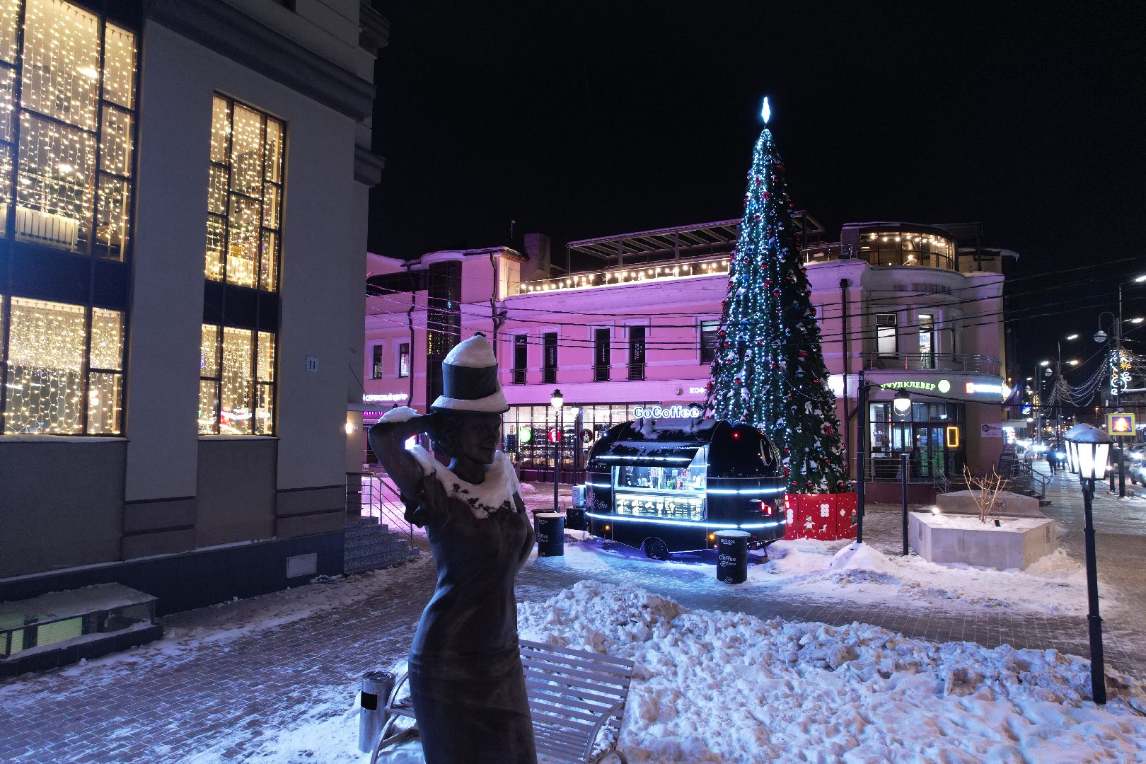 видео с коптера, дк, одинцовский городской округ, украшение города, новый год,