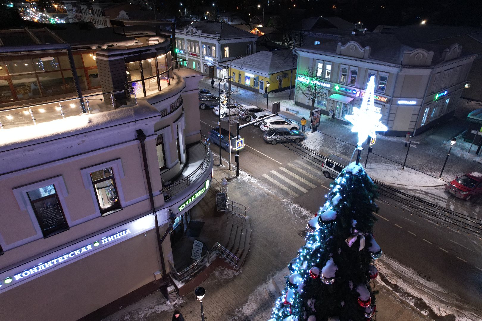 видео с коптера, дк, одинцовский городской округ, украшение города, новый год,