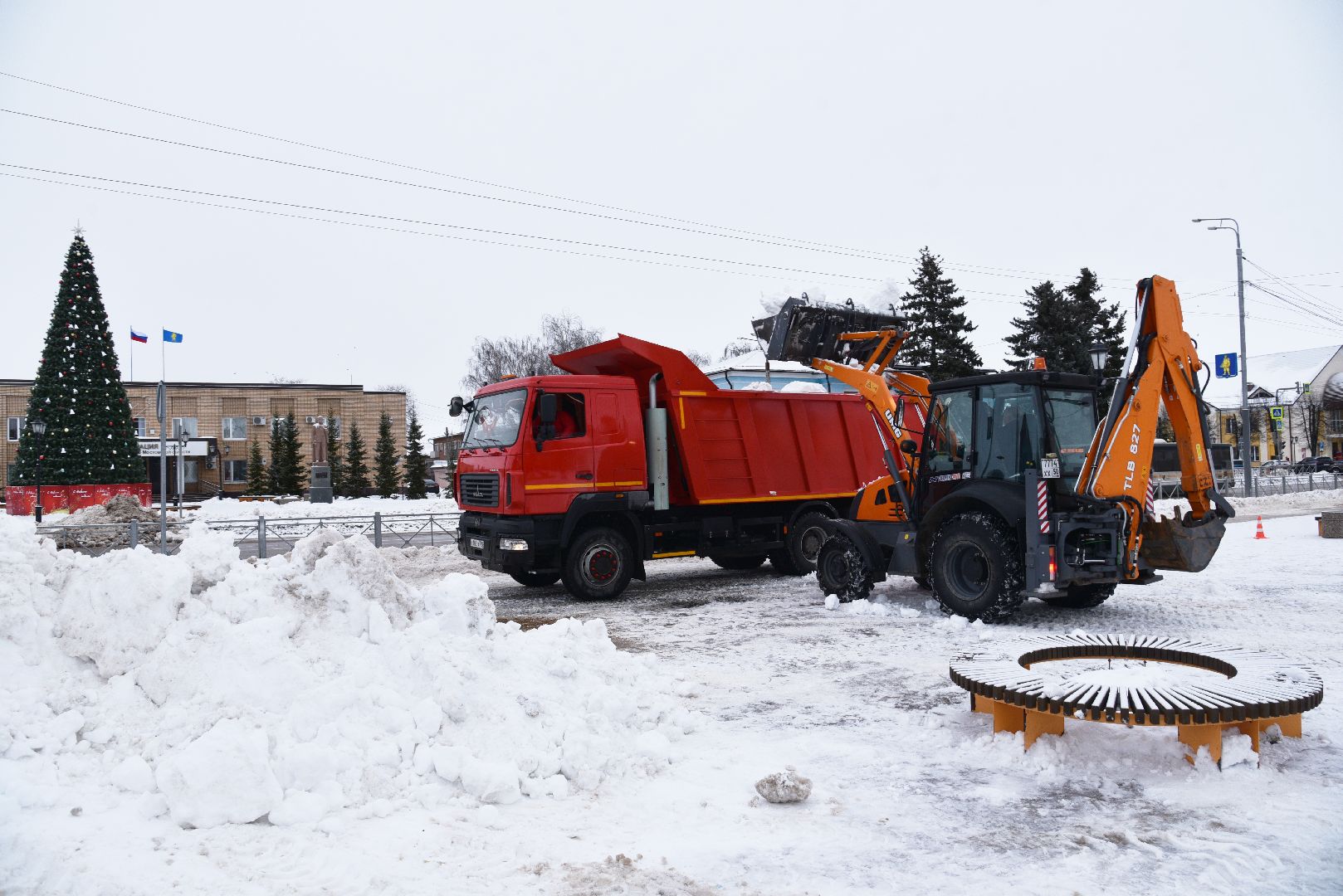 лотошино, благоустройство, уборка снега, уборка снега и наледи, вертикалки,