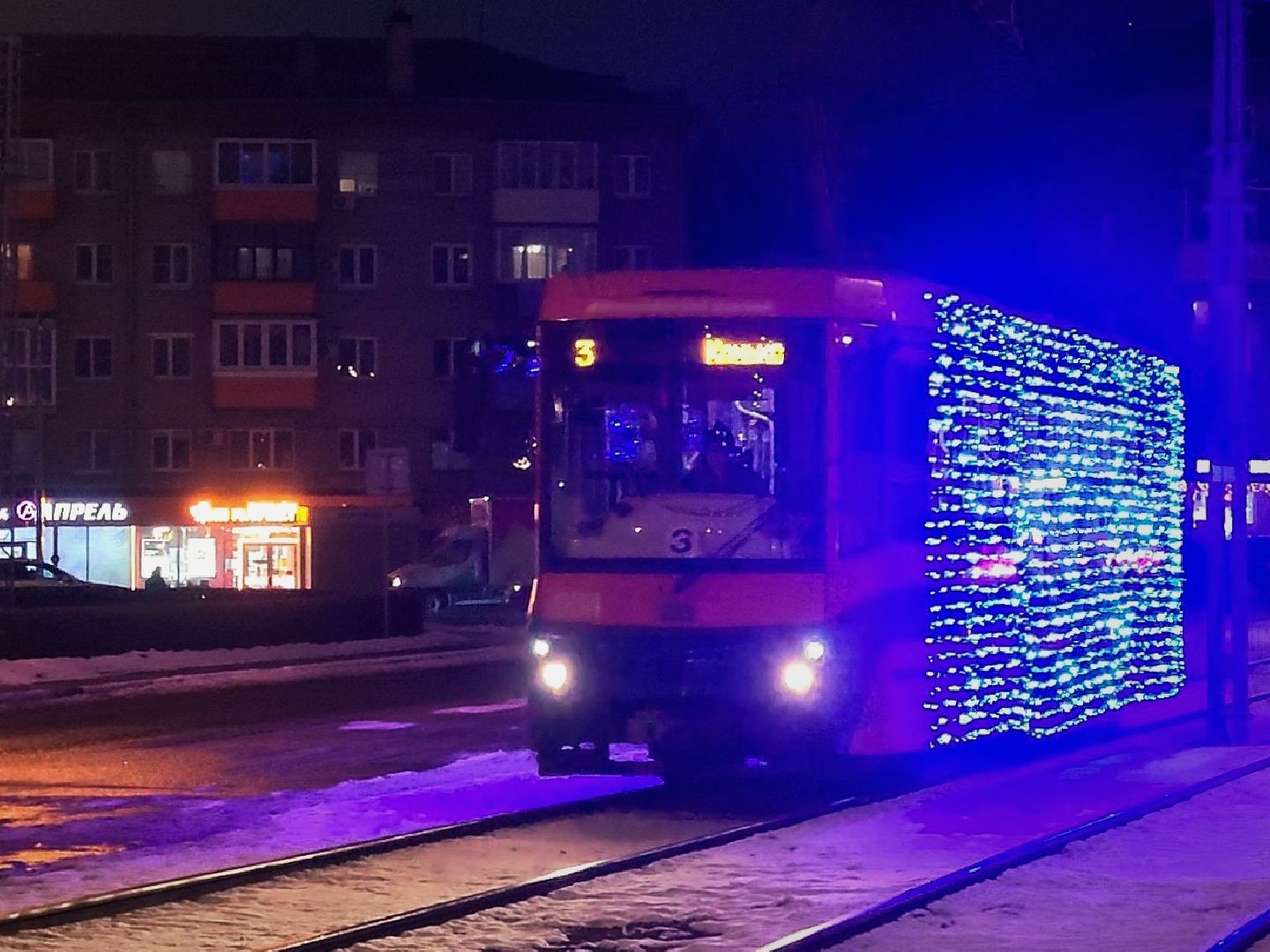 Коломна, трамвай, коломенский трамвай желаний, новогоднее украшение,
