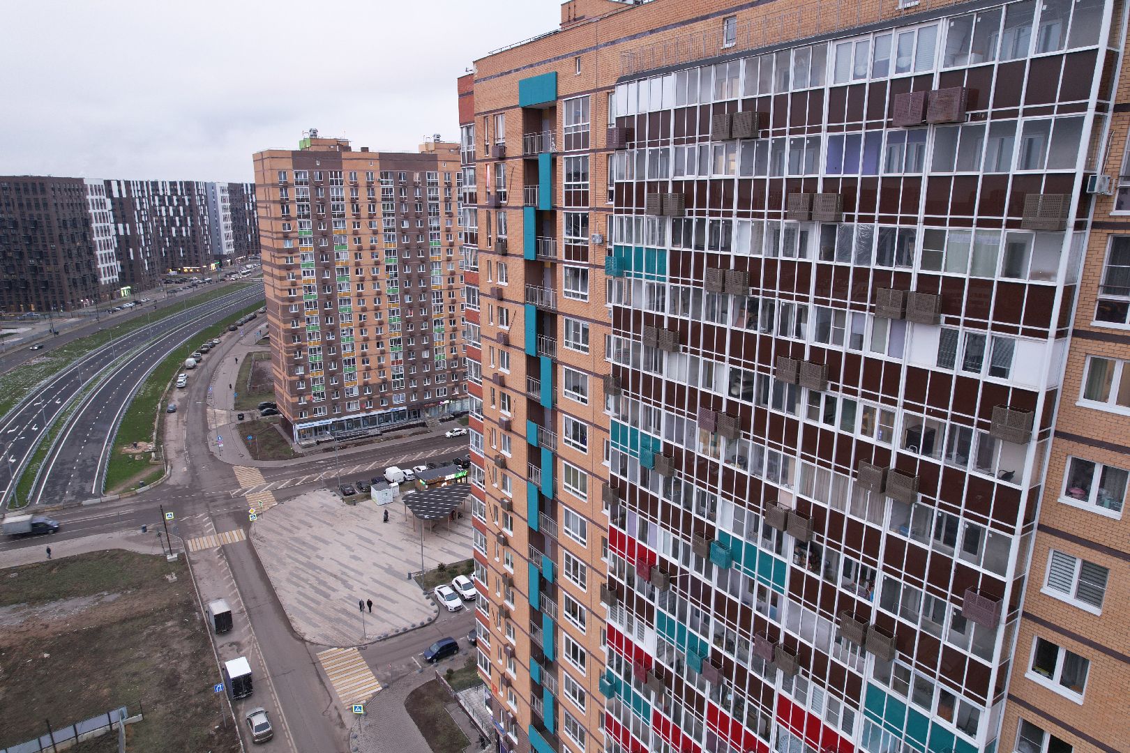 видео с коптера, строительство, строительство домов,