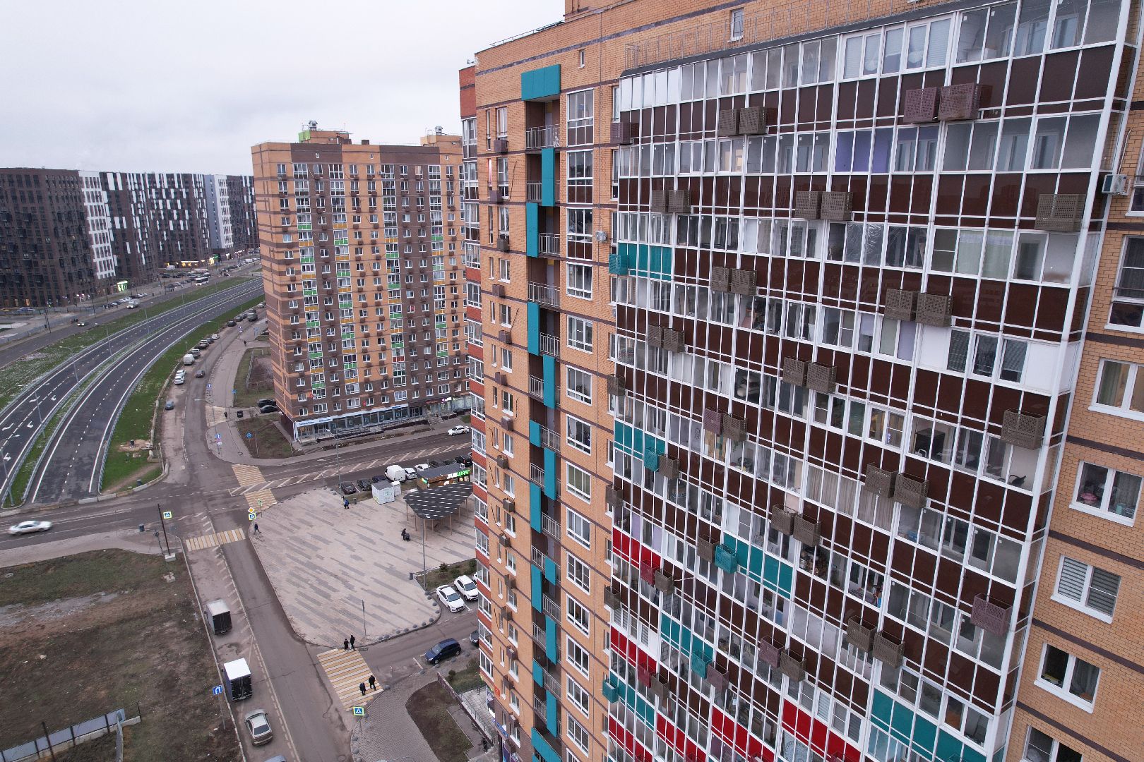 видео с коптера, строительство, строительство домов,